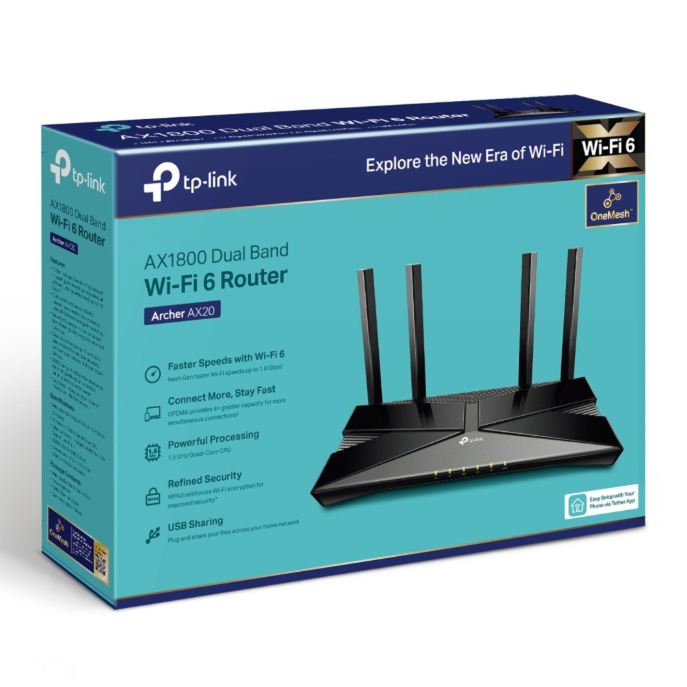 TP-link Archer AX20 Trådløs ruter AX1800
