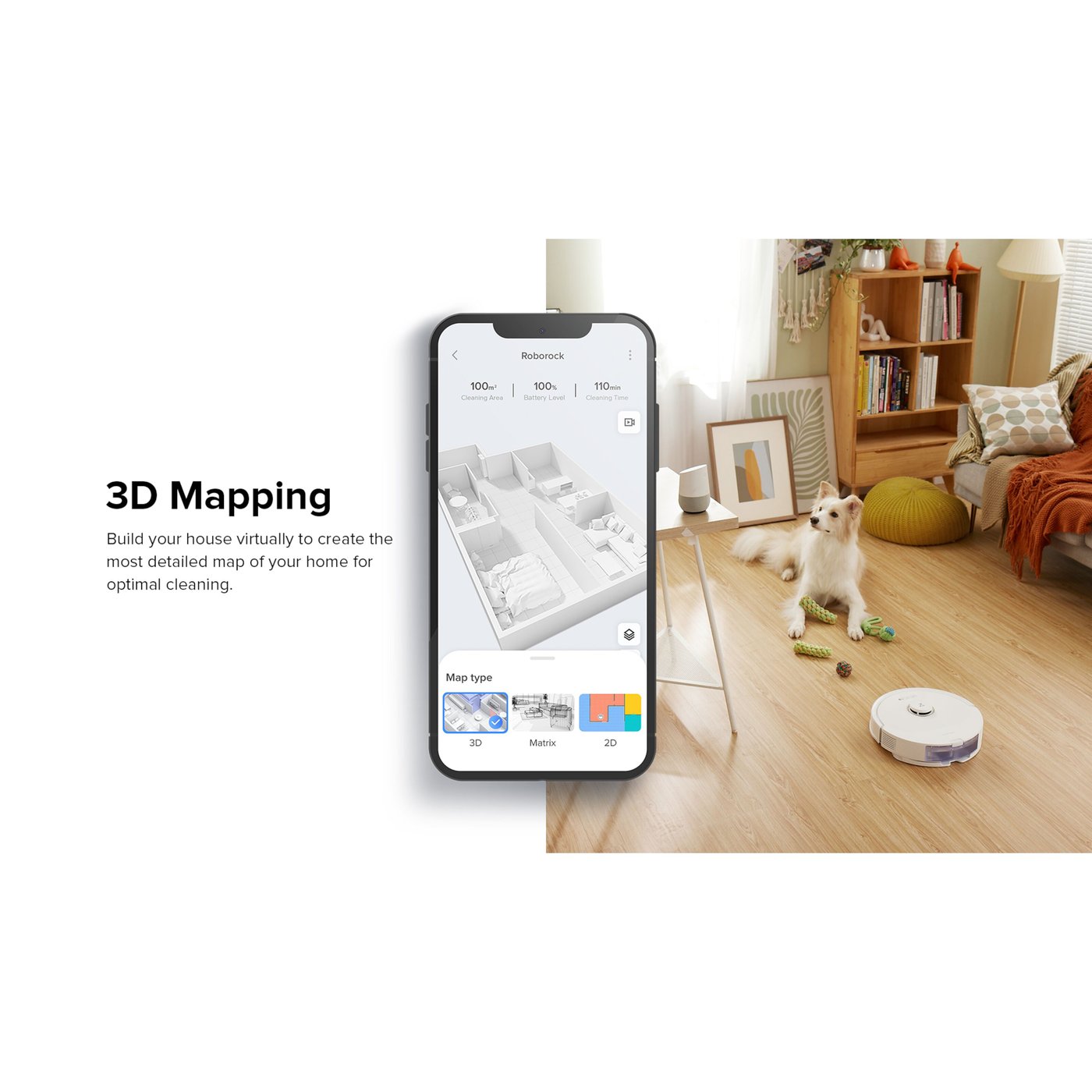 Roborock Q8 Max+ Helautomatisk Robotdammsugare Vit