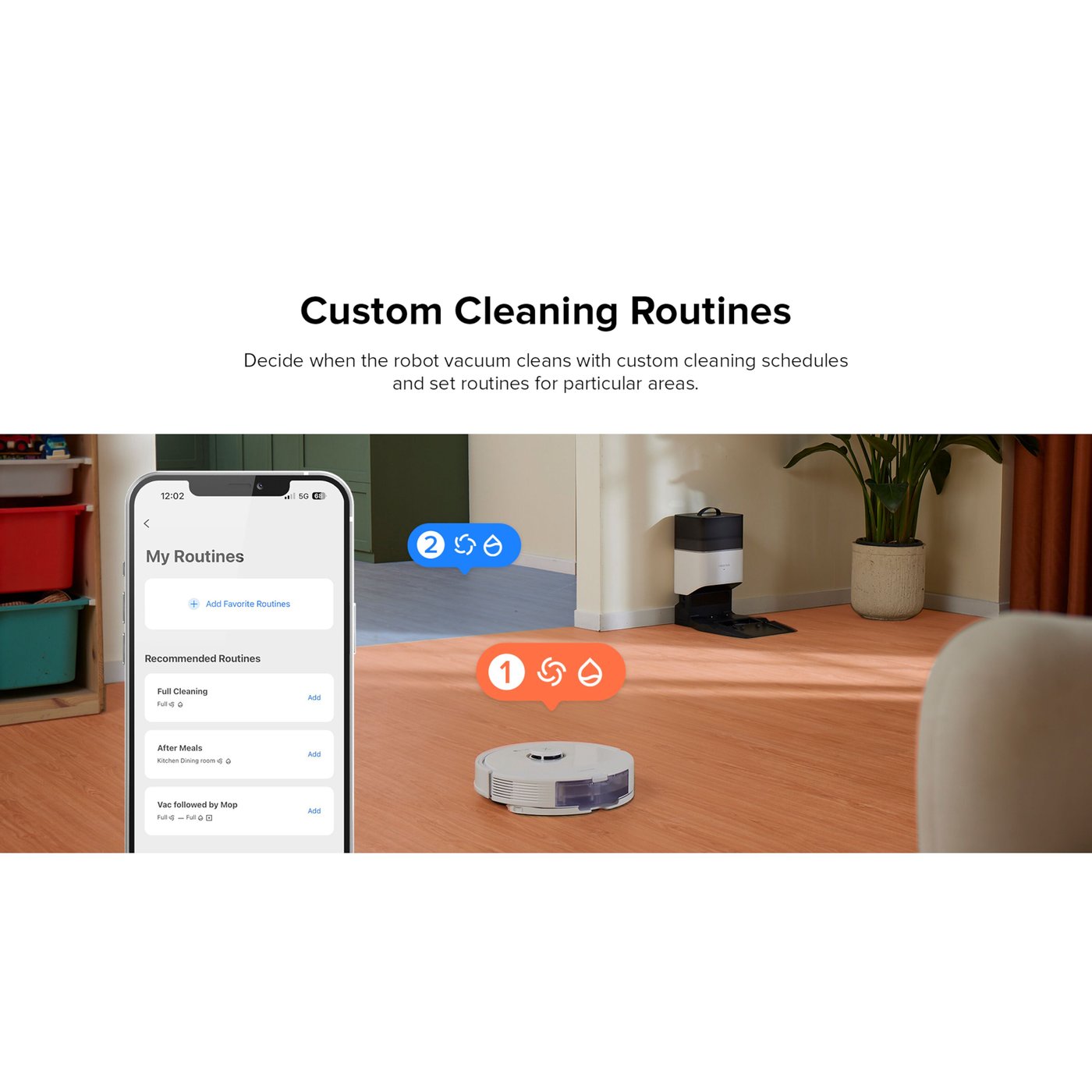 Roborock Q8 Max+ Helautomatisk Robotdammsugare Vit