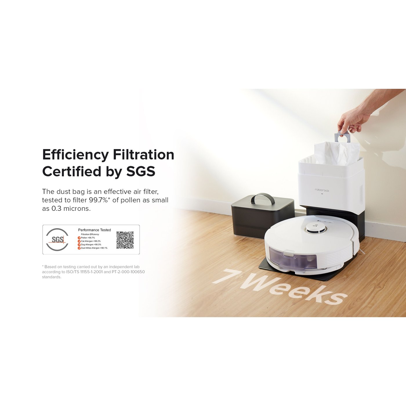 Roborock Q8 Max+ Helautomatisk Robotdammsugare Vit