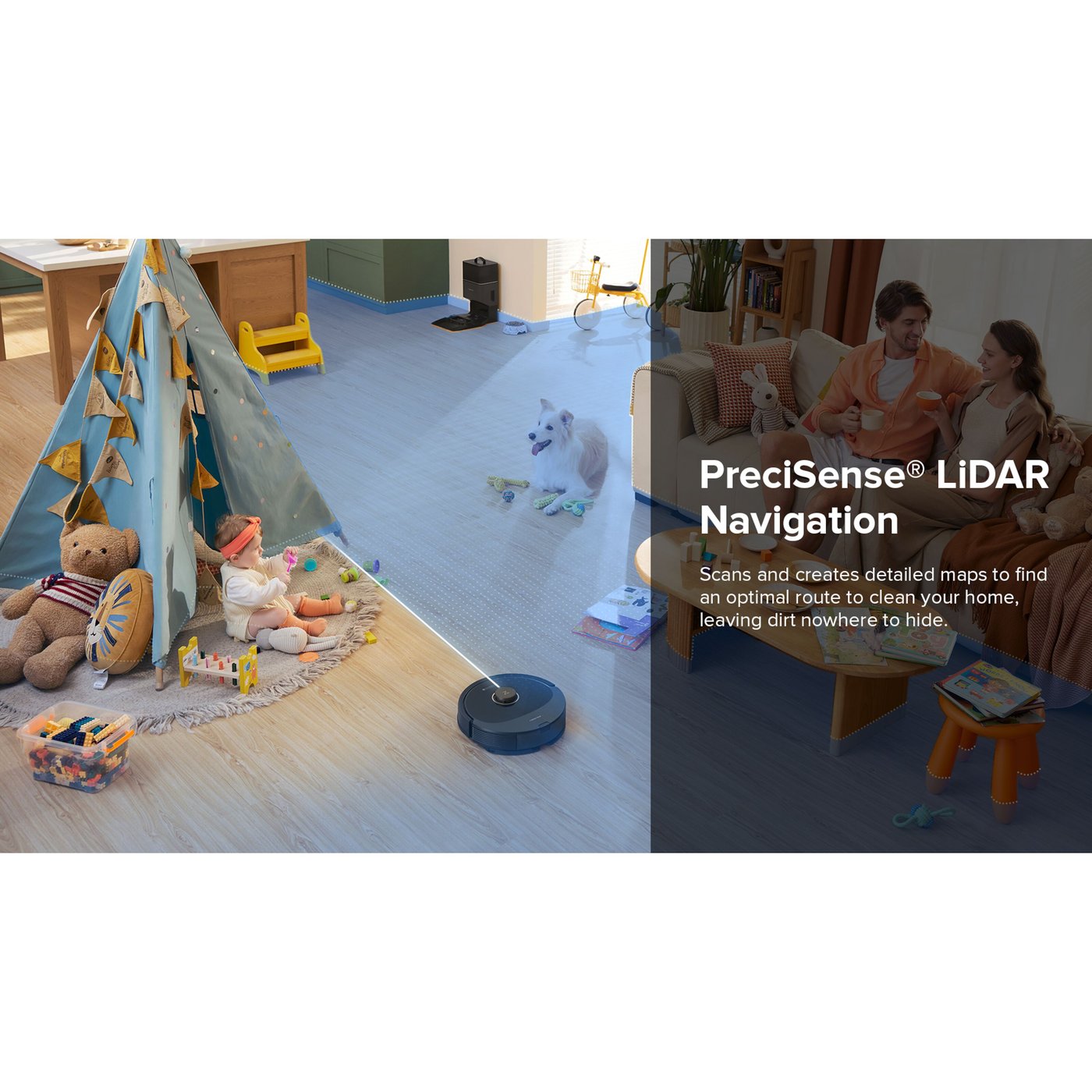 Roborock Q8 Max+ Helautomatisk robotstøvsuger Svart