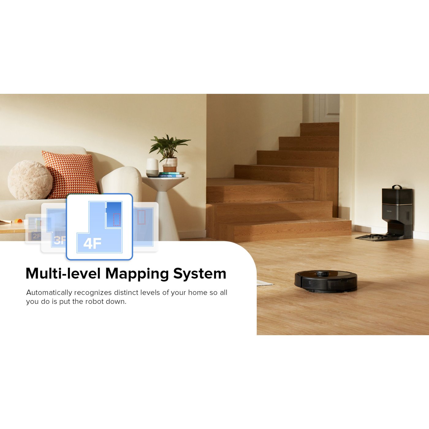 Roborock Q8 Max+ Helautomatisk robotstøvsuger Svart