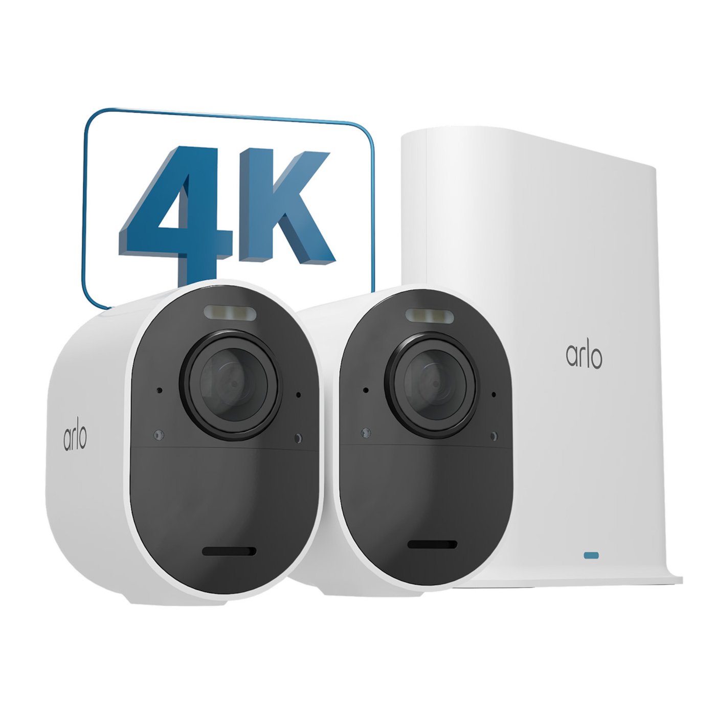 Arlo Ultra 2 Spotlight Trådløst overvåkingskamera 2-pk. Hvit