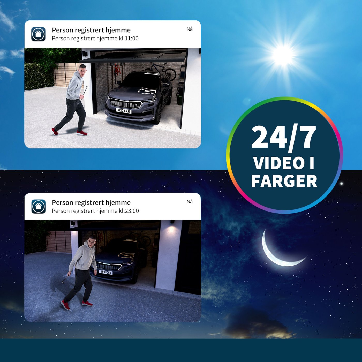 Arlo Ultra 2 Spotlight Trådløst overvåkingskamera 2-pk. Svart