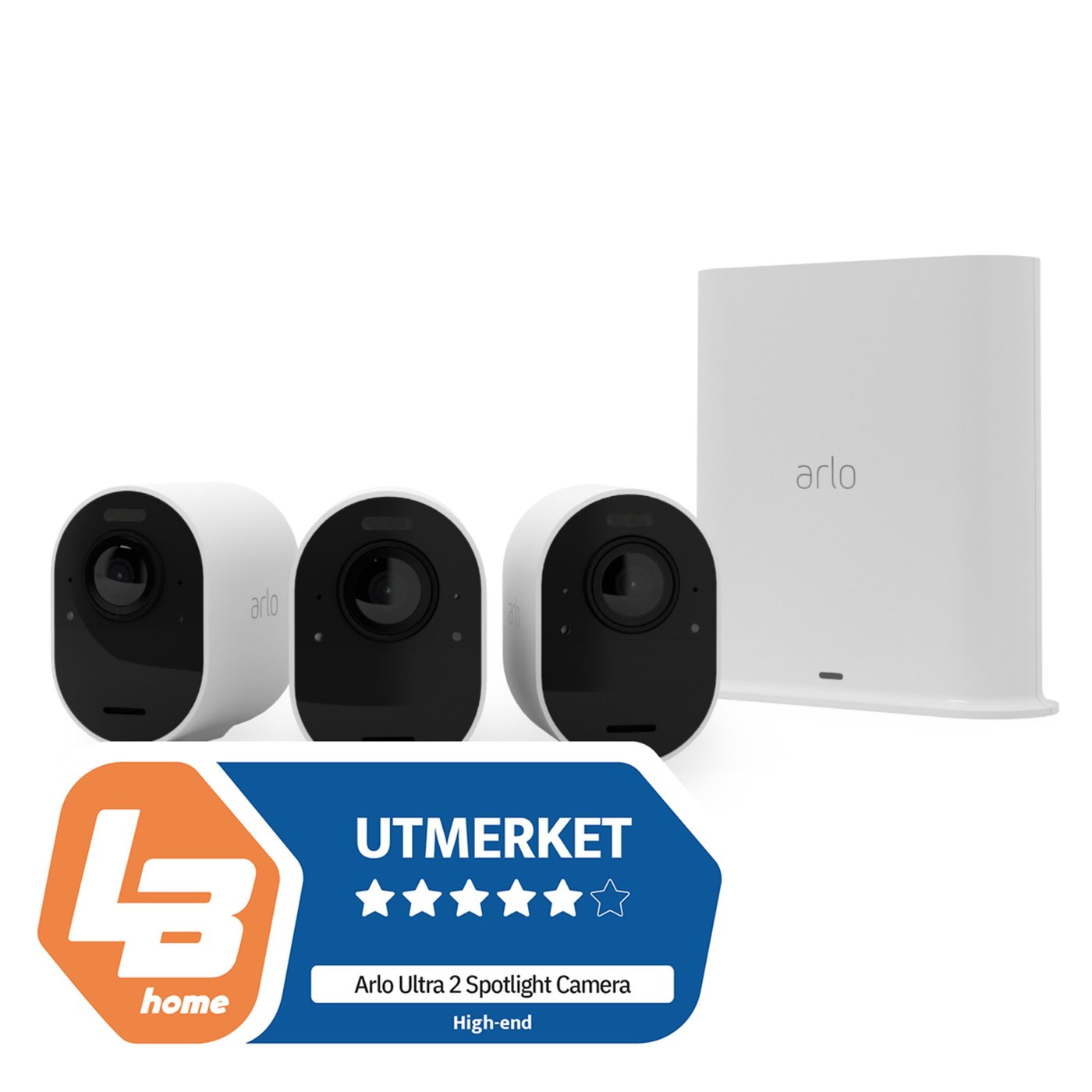 Arlo Ultra 2 Spotlight Trådløst overvåkingskamera 3-pk.