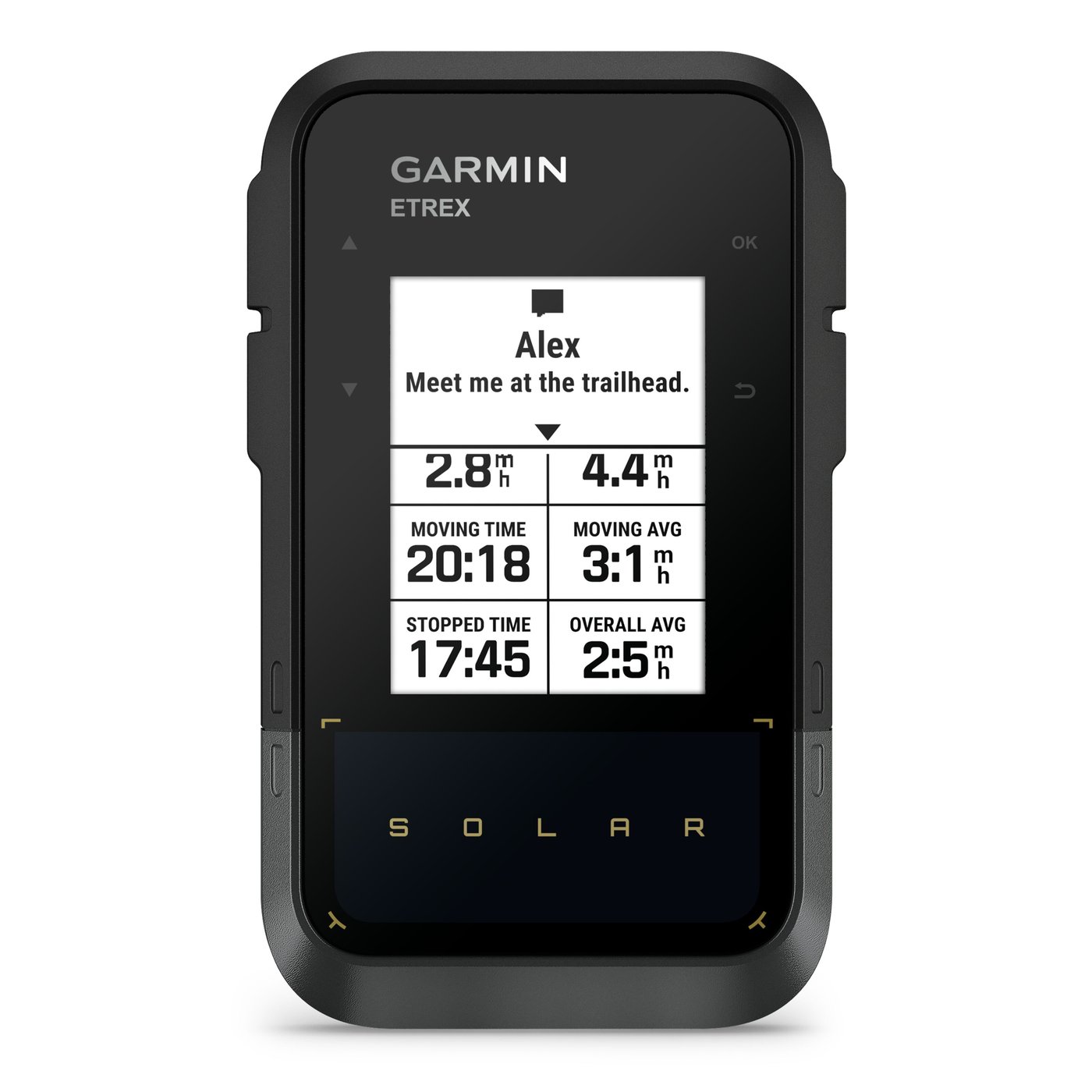 Garmin eTrex Solar GPS-navigator med solenergiladdning