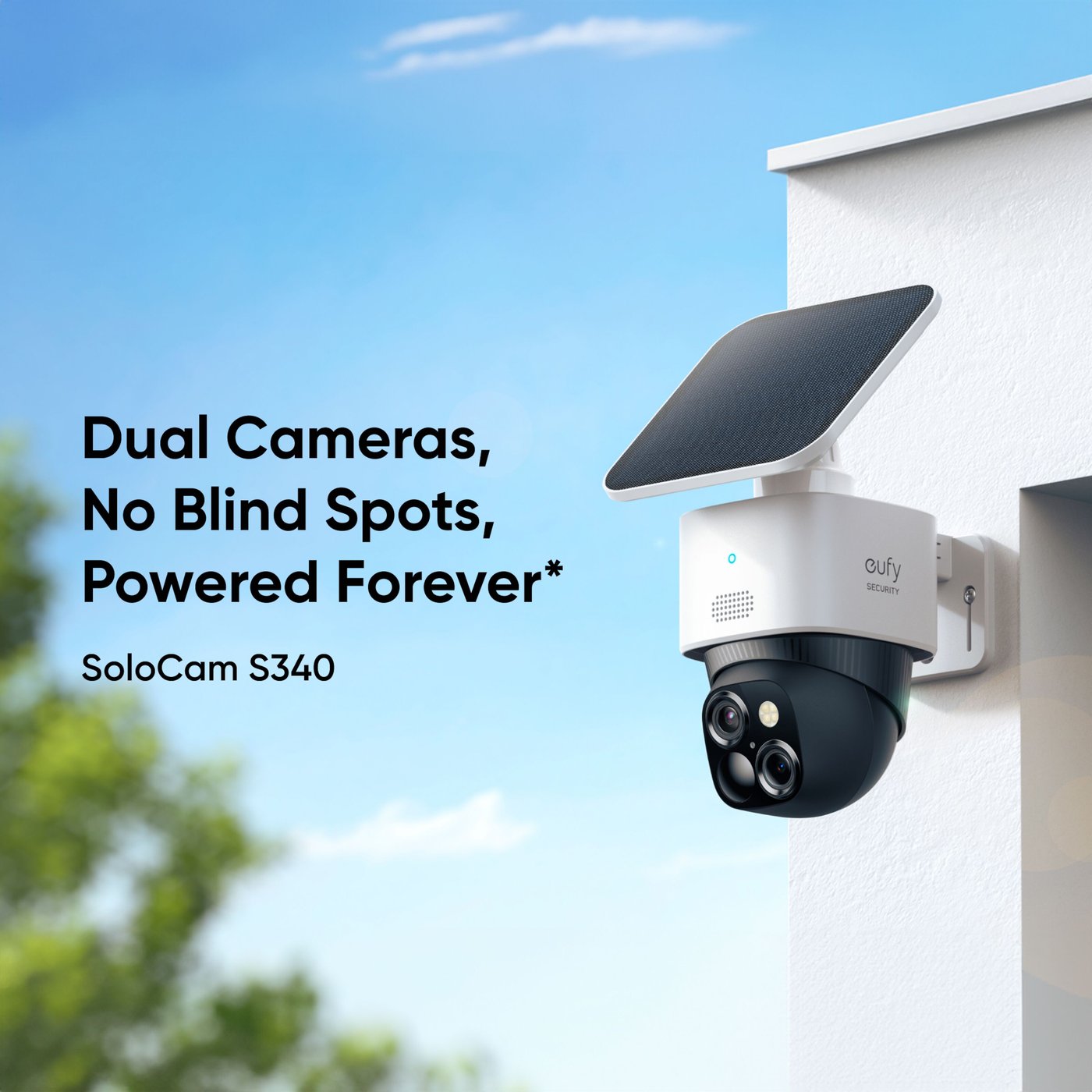 Eufy SoloCam S340 Trådlös övervakningskamera med solpanel