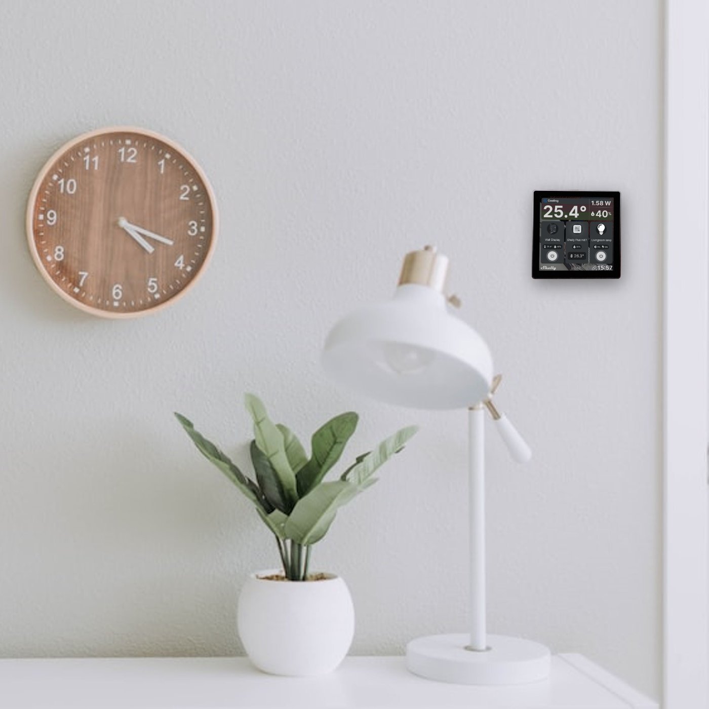 Shelly Wall Display Kontrollskärm med Wifi Svart