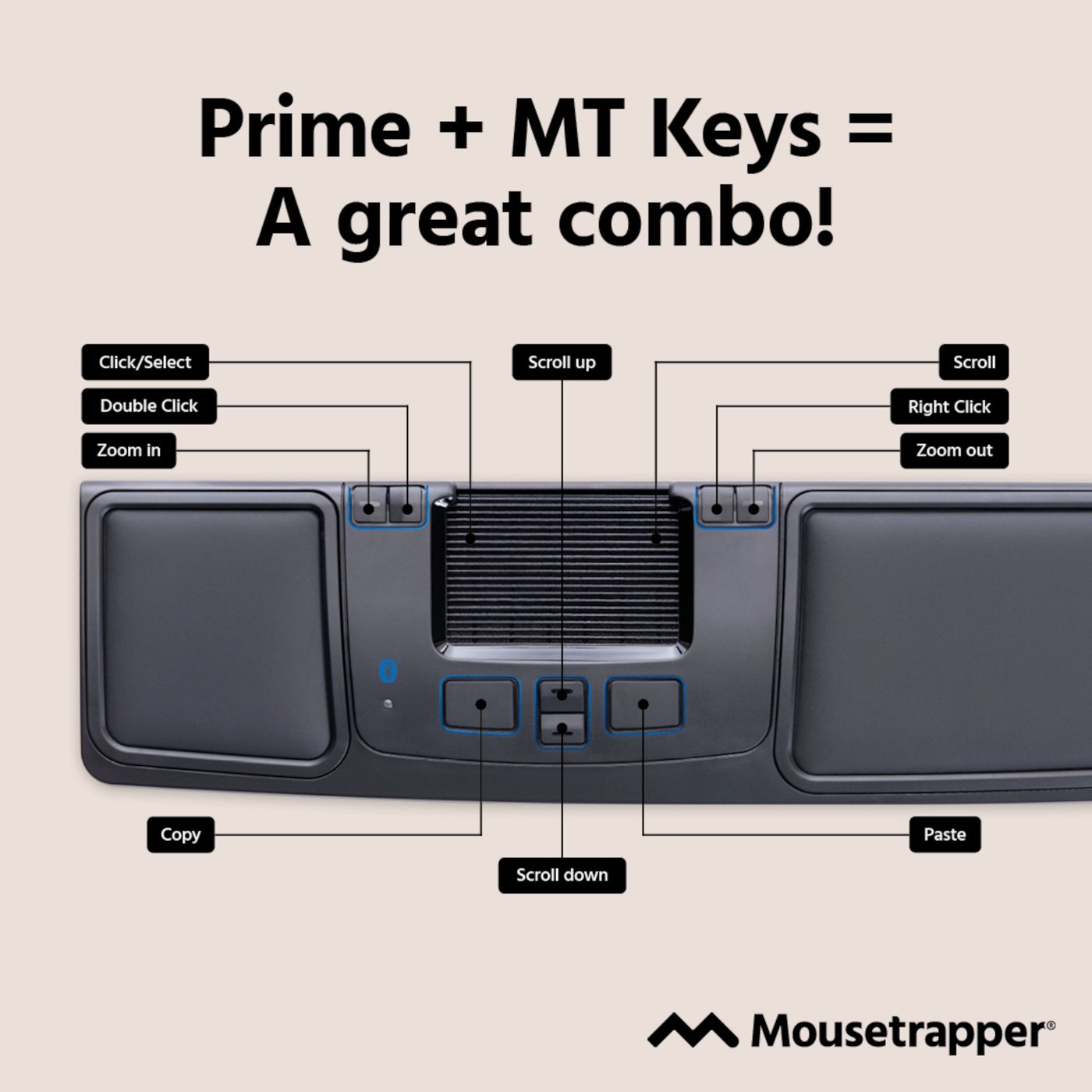 MouseTrapper Prime Trådløs ergonomisk mus