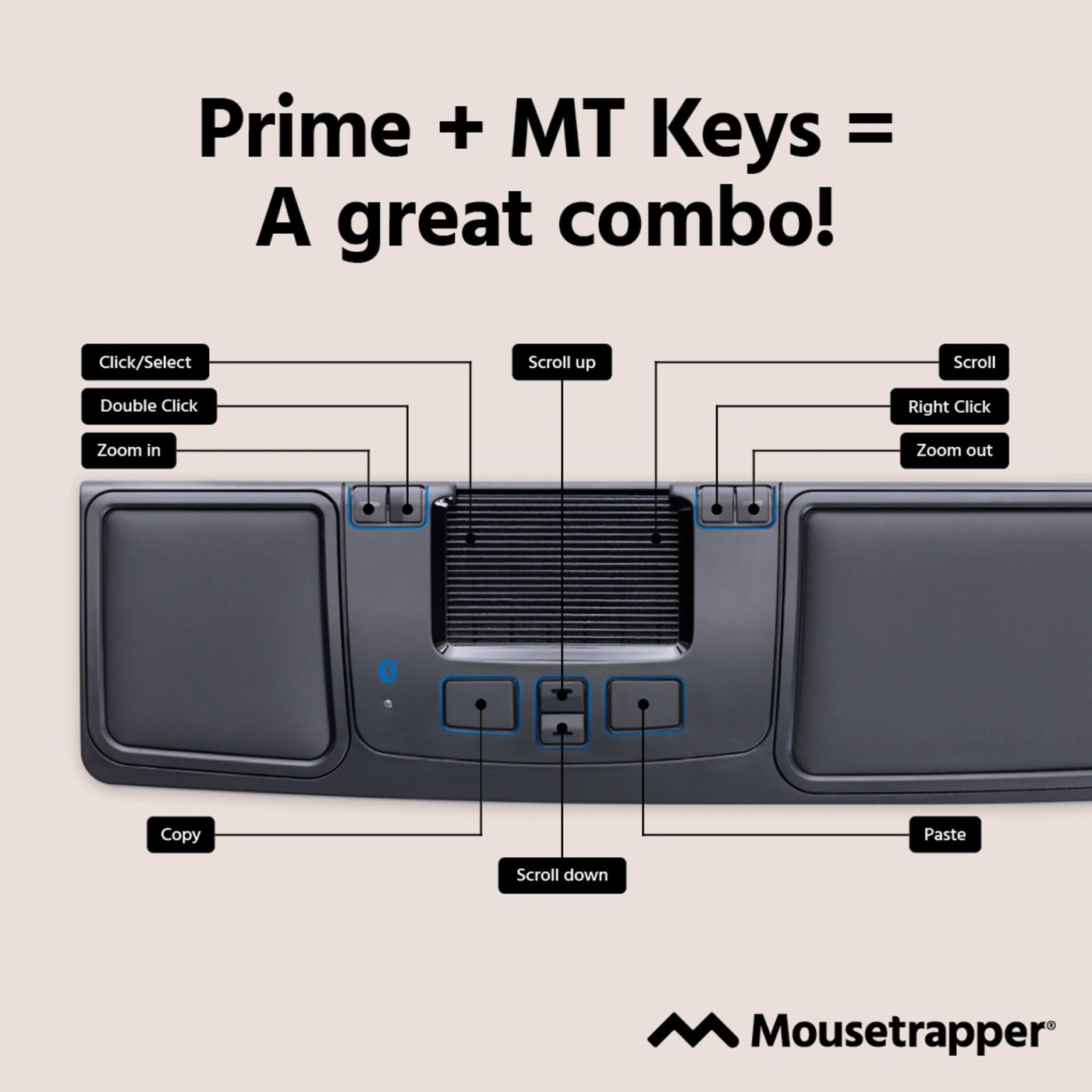 MouseTrapper Prime Trådløs ergonomisk mus