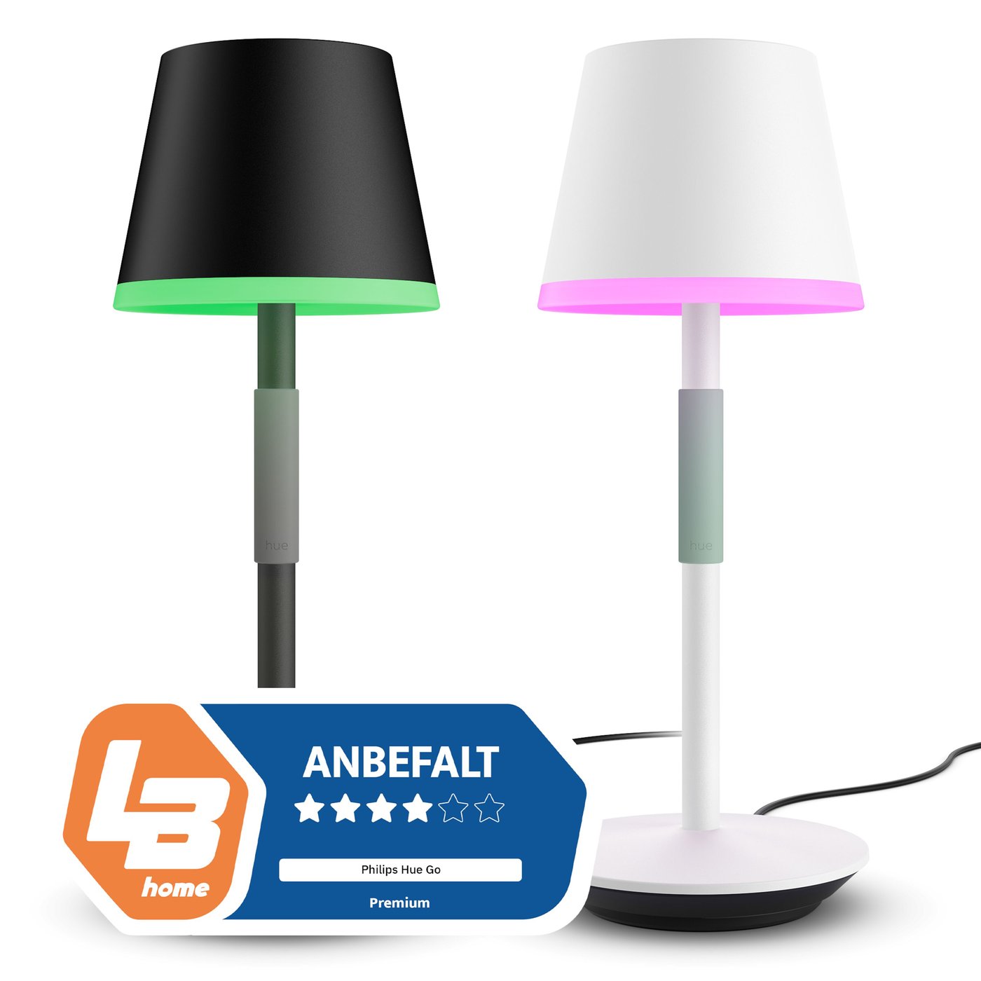 Philips Hue Hue Go Portabel bordlampe 530 lm Svart