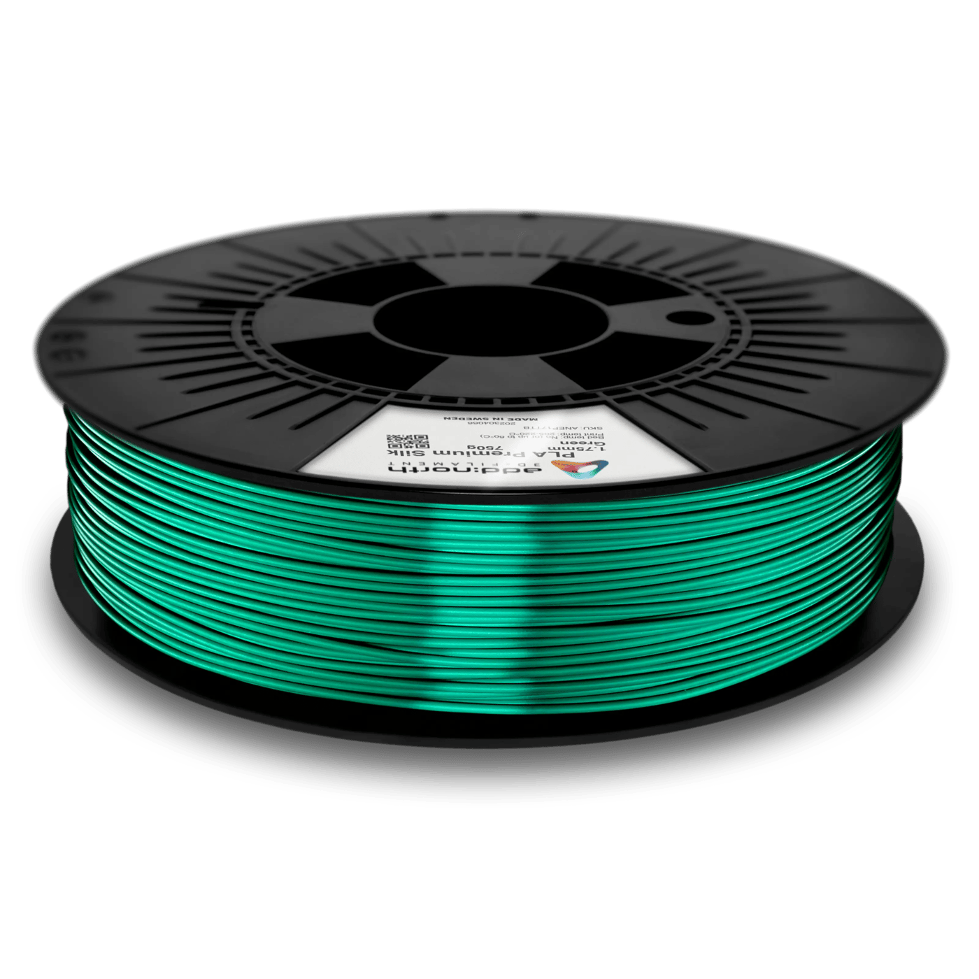 Addnorth PLA Premium Silk-filament för 3D-skrivare 1,75 mm Grön