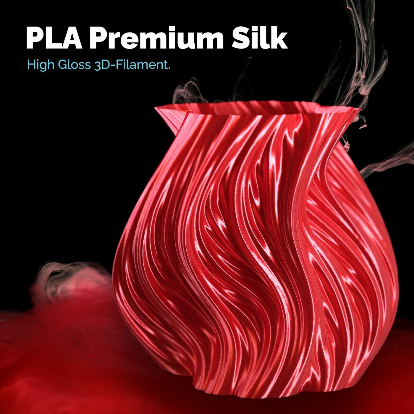 Addnorth PLA Premium Silk-filament för 3D-skrivare 1,75 mm Röd
