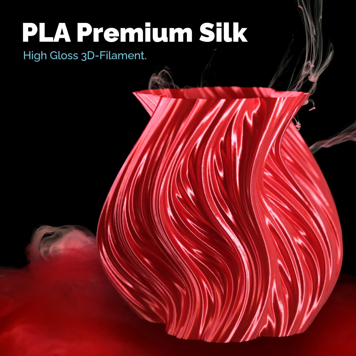 Addnorth PLA Premium Silk-filament för 3D-skrivare 1,75 mm Röd