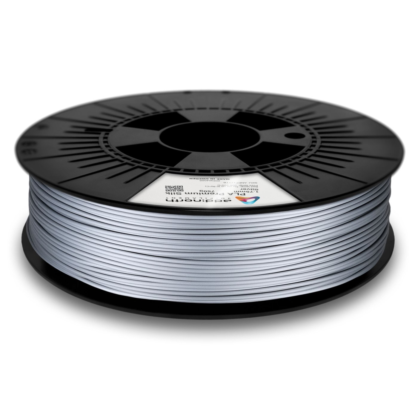 Addnorth PLA Premium Silk Filament for 3D-skriver - 1,75 mm Sølv