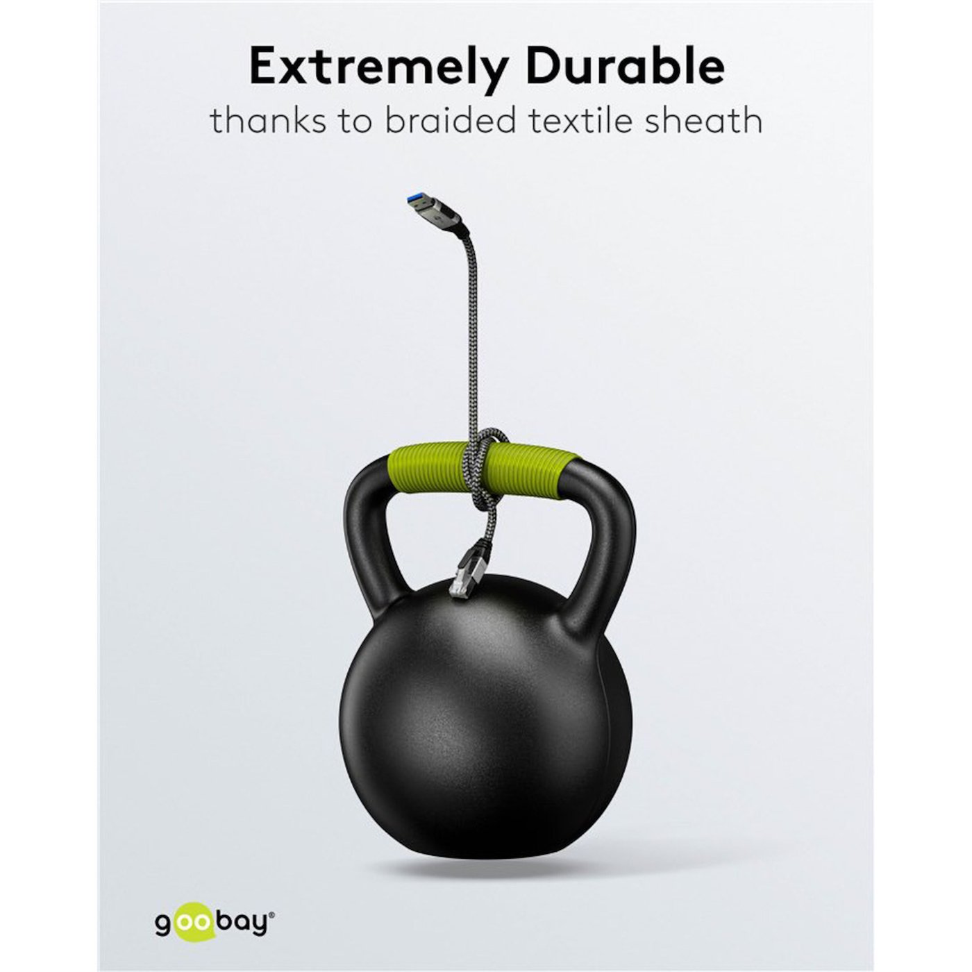 Nätverkskabel med USB-anslutning USB-A 1 m