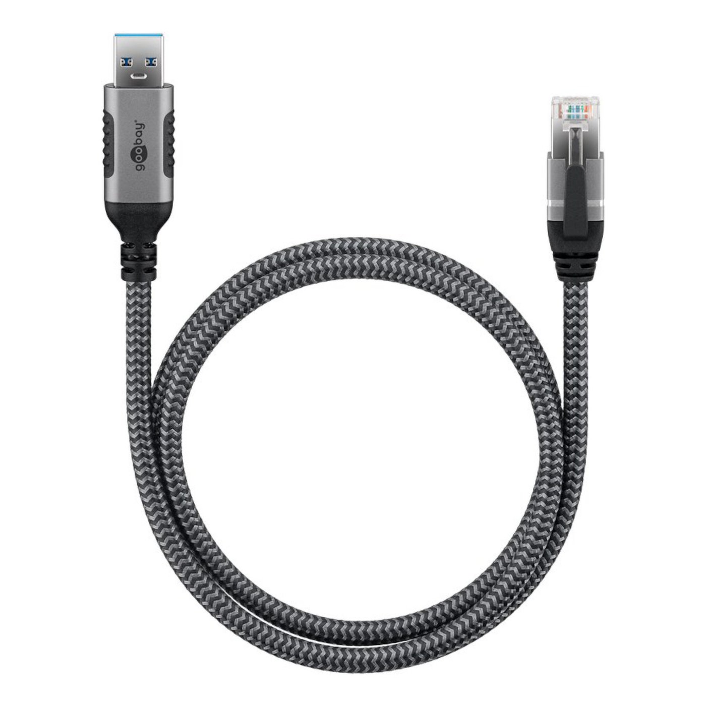 Nätverkskabel med USB-anslutning USB-A 1 m