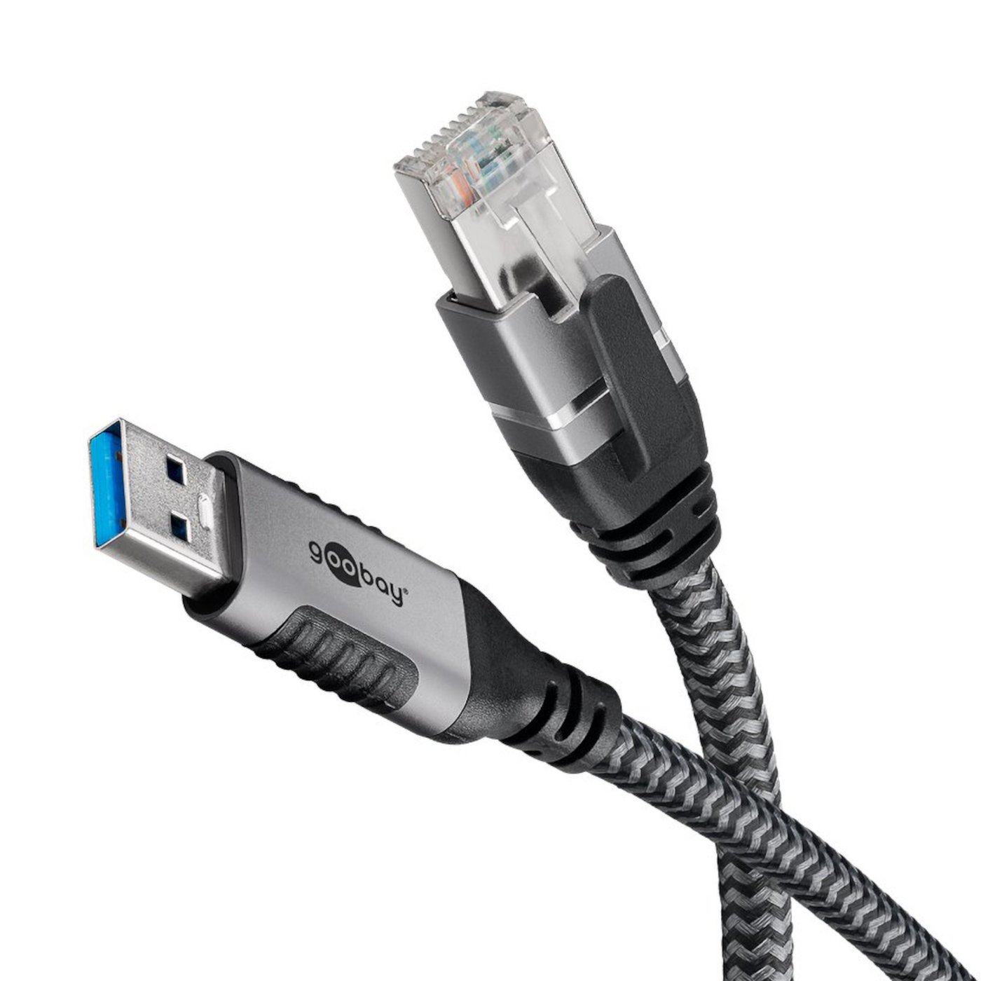 Nettverkskabel med USB-tilkobling USB-A 2 m