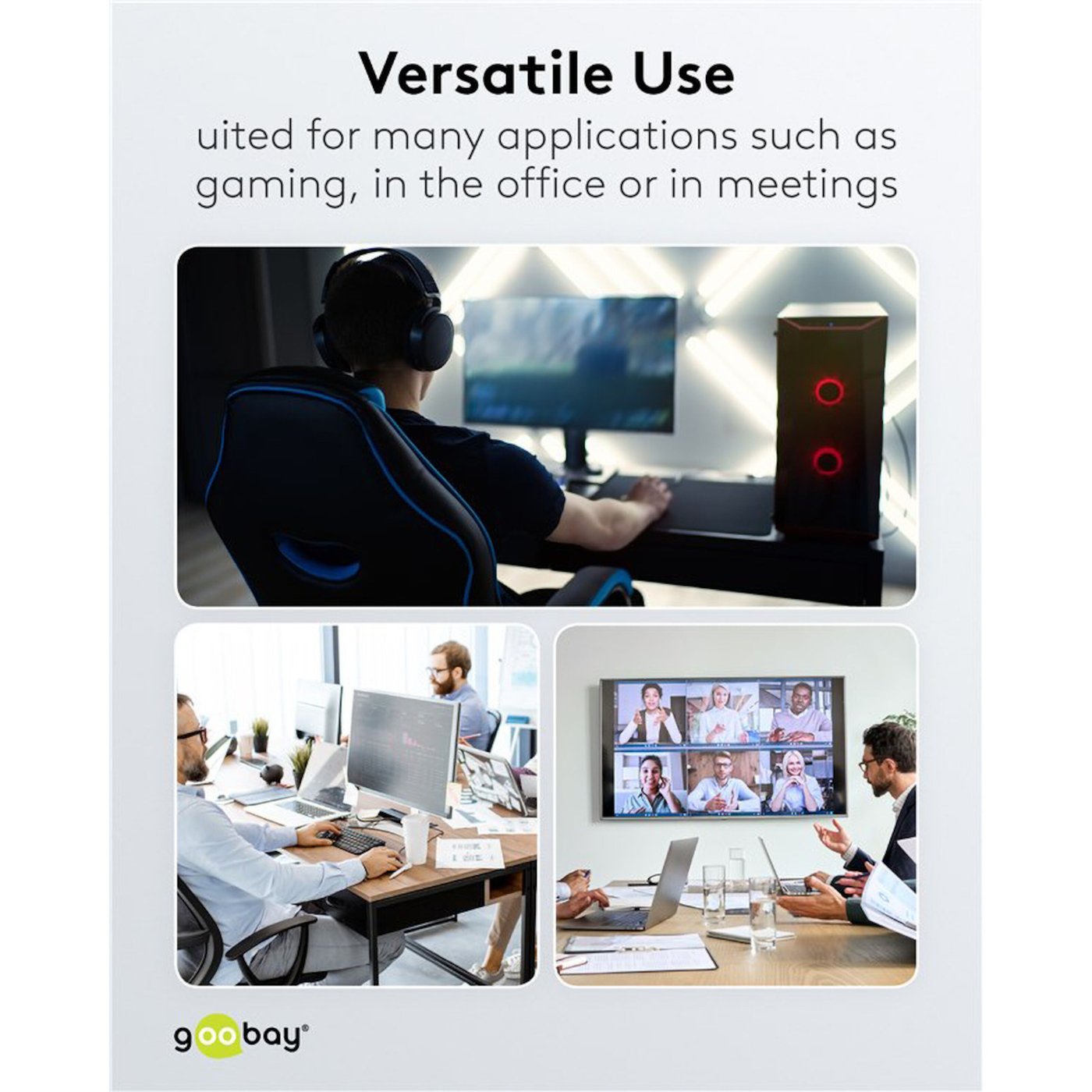 Nettverkskabel med USB-tilkobling USB-C 1 m