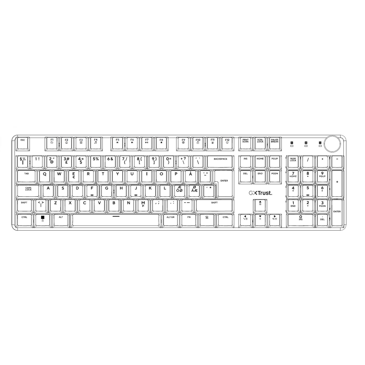 GXTrust GXT 863 Mekanisk tastatur