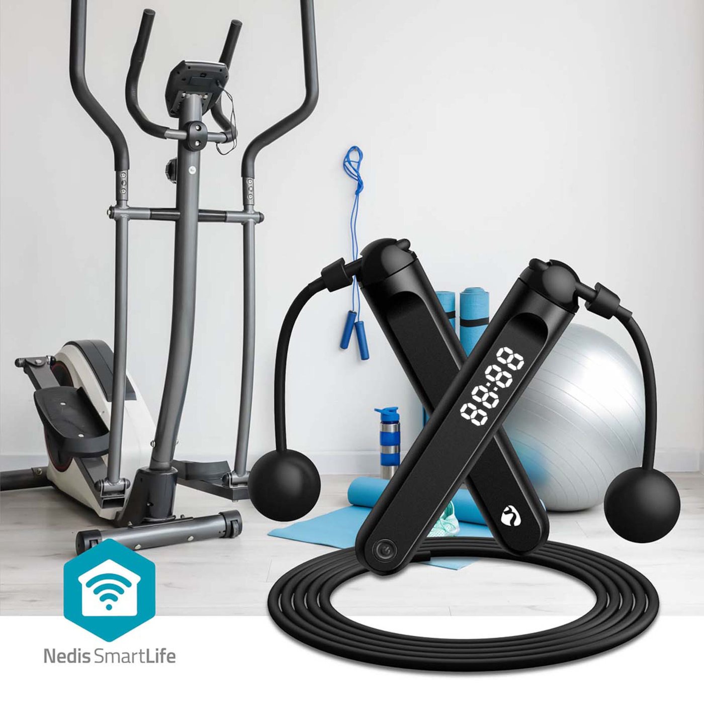 Nedis 2-i-1 Fitness Smart Hoppetau med Bluetooth