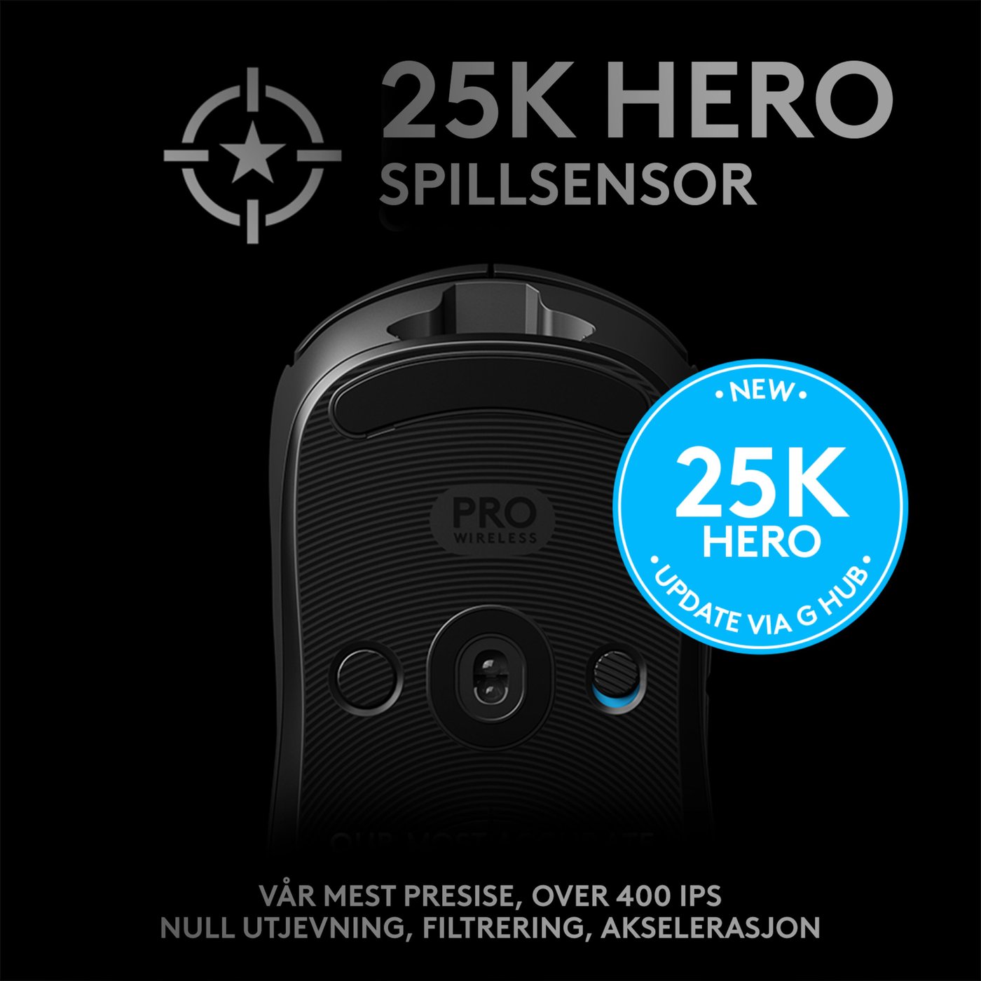 Logitech G Pro Trådløs gaming-mus for proffene