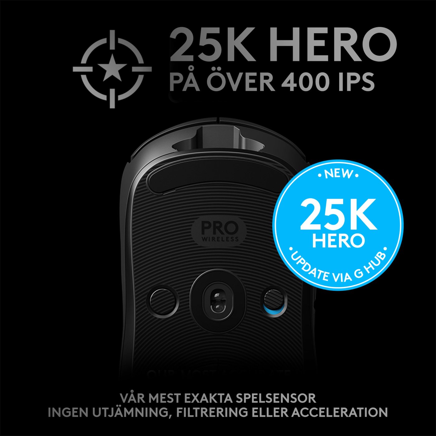 Logitech G Pro Trådlös gaming-mus för proffs