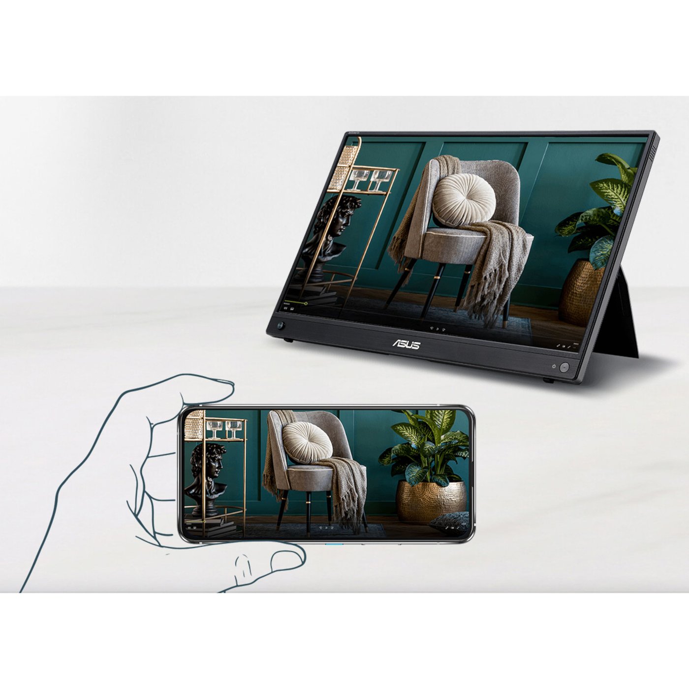 Asus ZenScreen Go MB16AWP Trådlös monitor 15,6