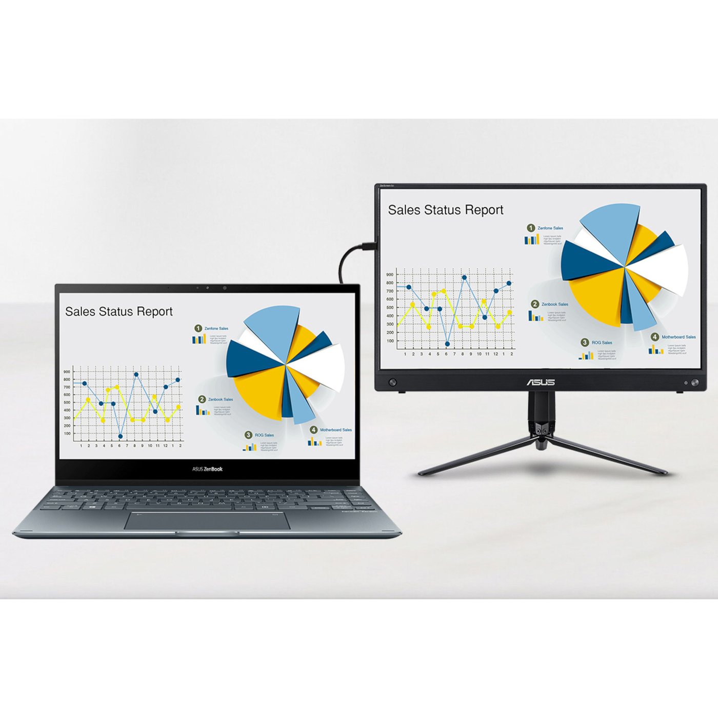 Asus ZenScreen Go MB16AWP Trådlös monitor 15,6