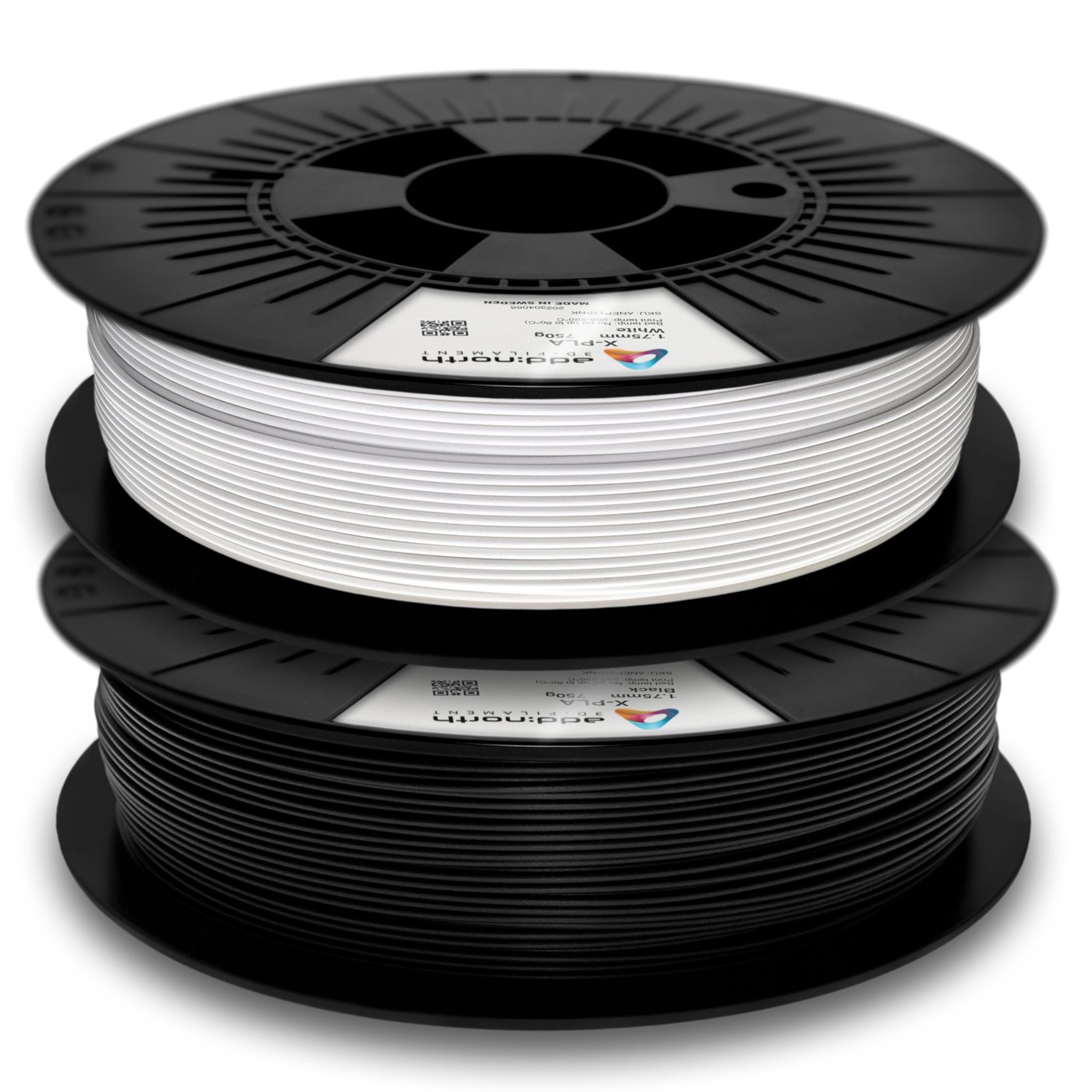 Addnorth X-PLA-filament for 3D-skriver 1,75 mm Svart