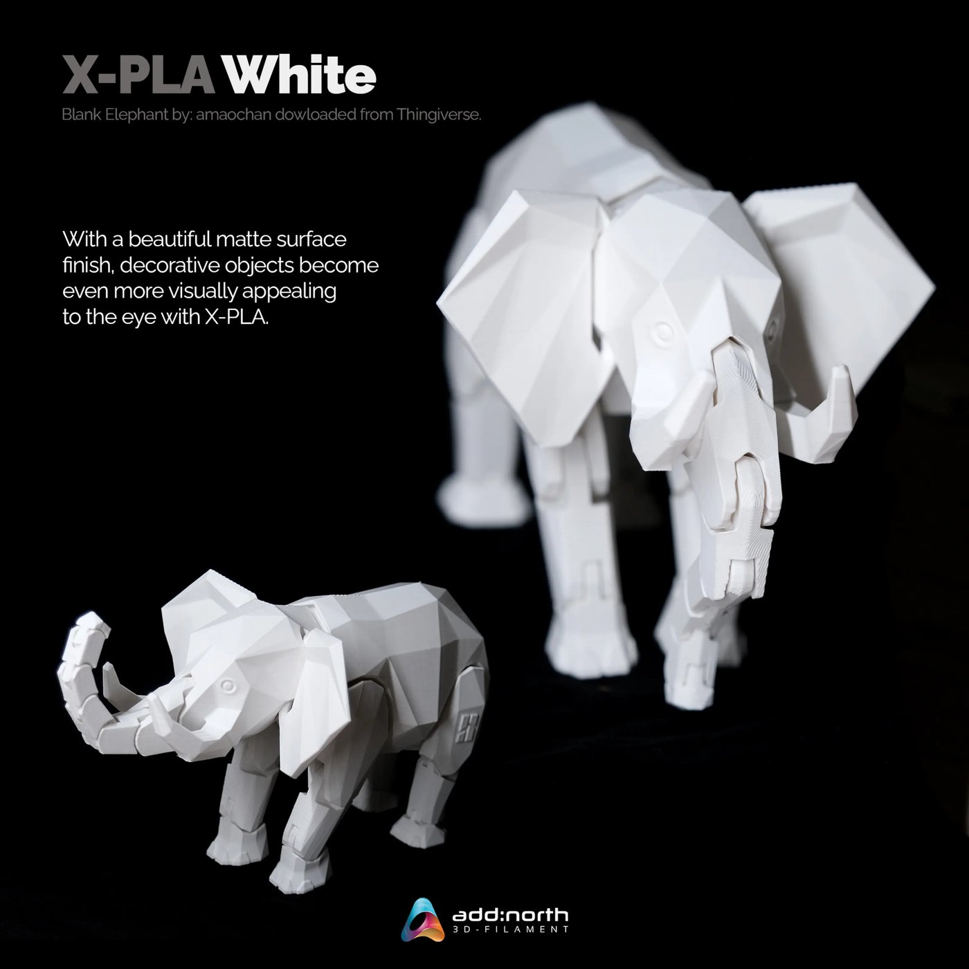 Addnorth X-PLA-filament för 3D-skrivare 1,75 mm Vit