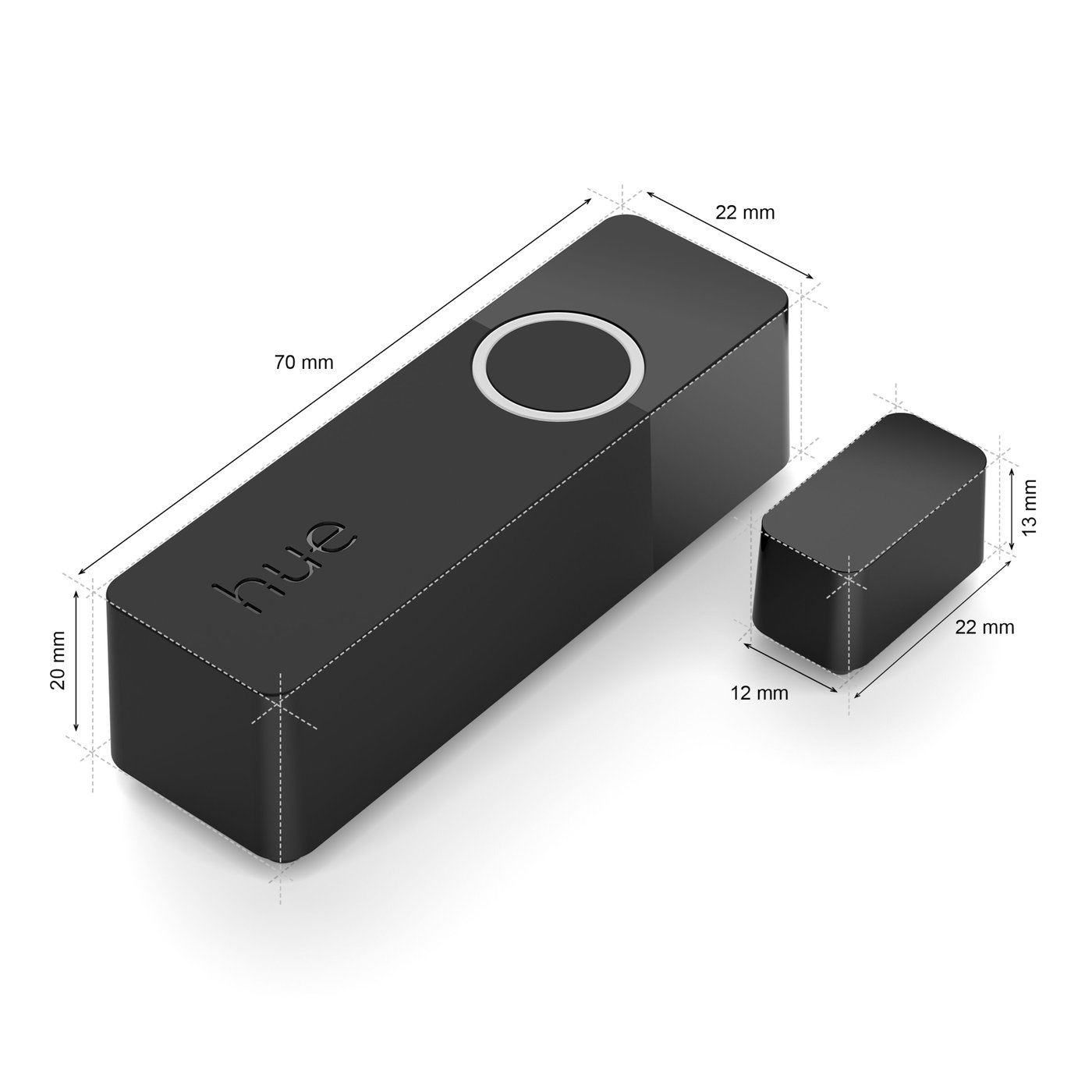 Philips Hue Secure kontaktsensor Svart 2-pack