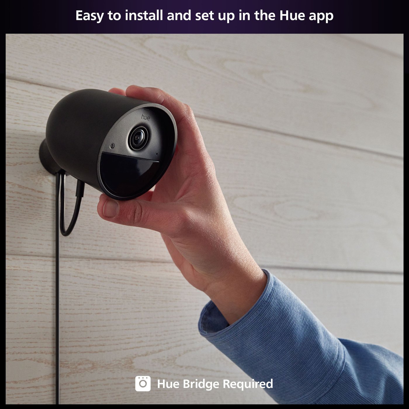 Philips Hue Secure Wired Cam Svart