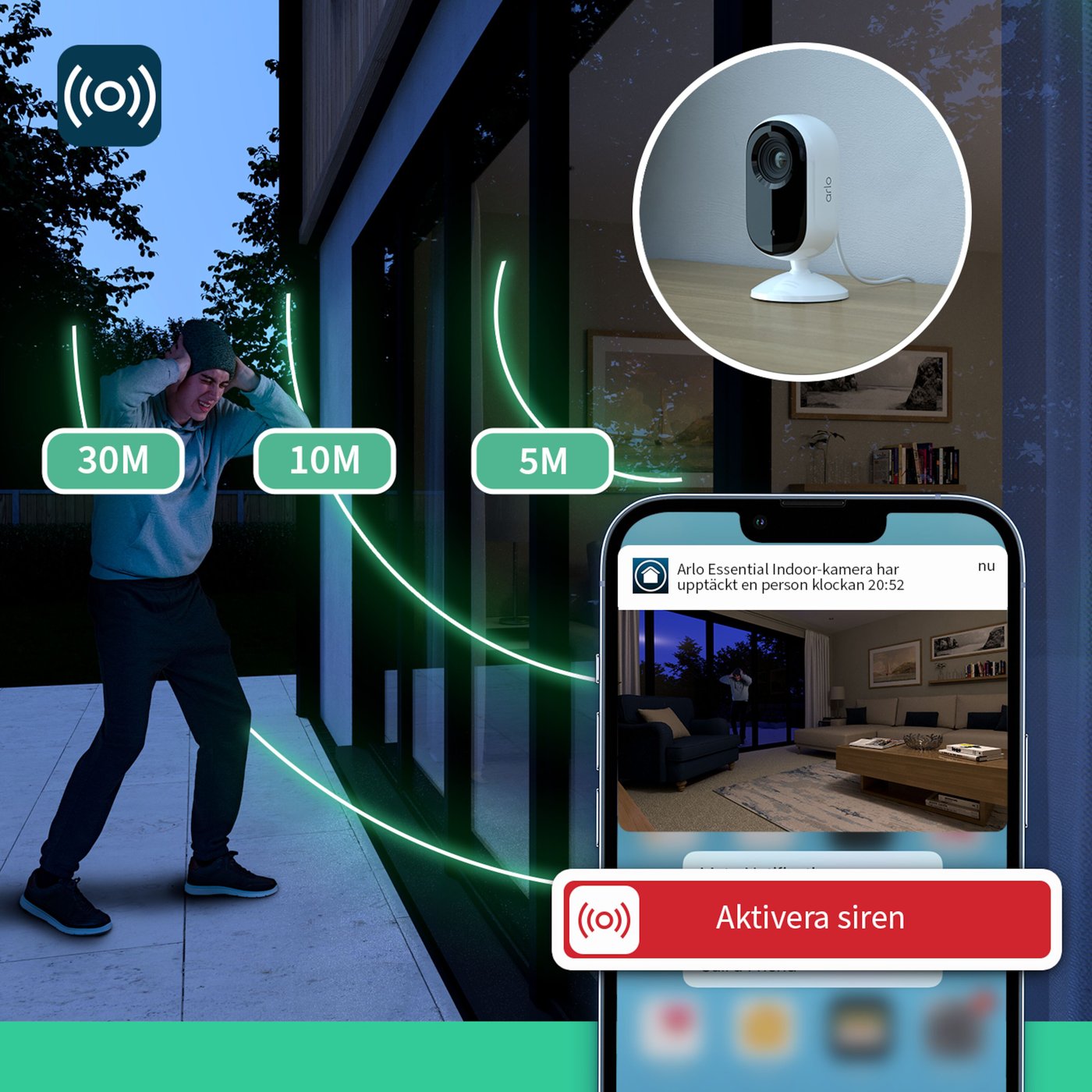 Arlo Essential 2K Inomhuskamera 2-pack