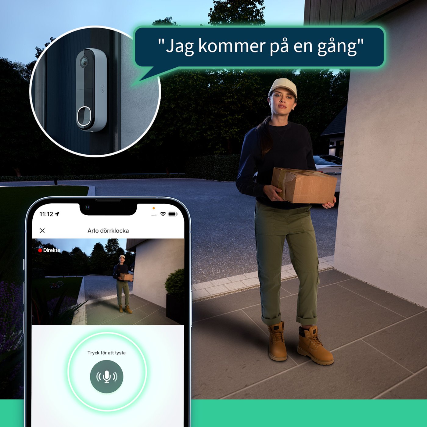 Arlo Essential Doorbell 2 FHD Trådlös Dörrklocka