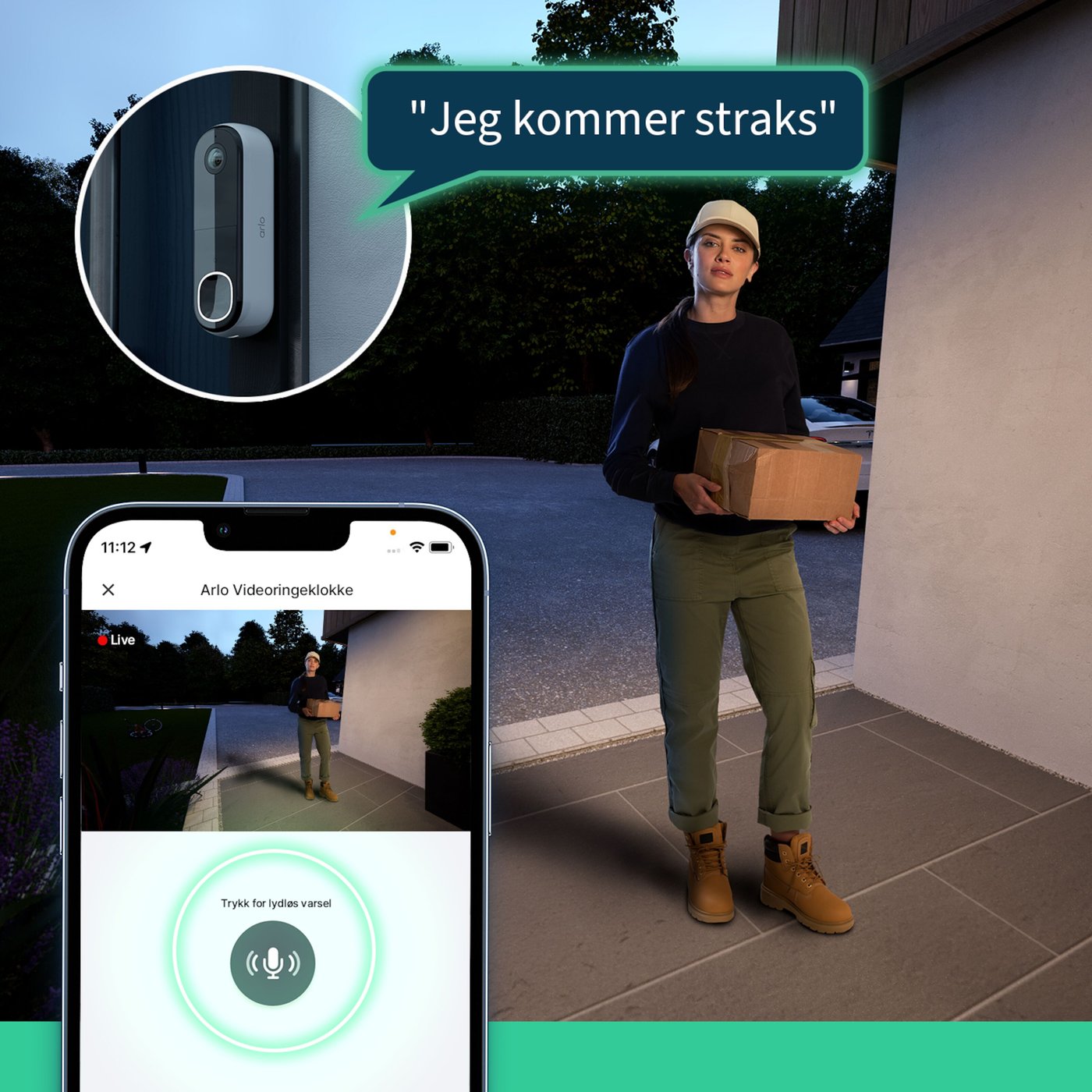 Arlo Essential doorbell 2 2K Trådløs Dørklokke