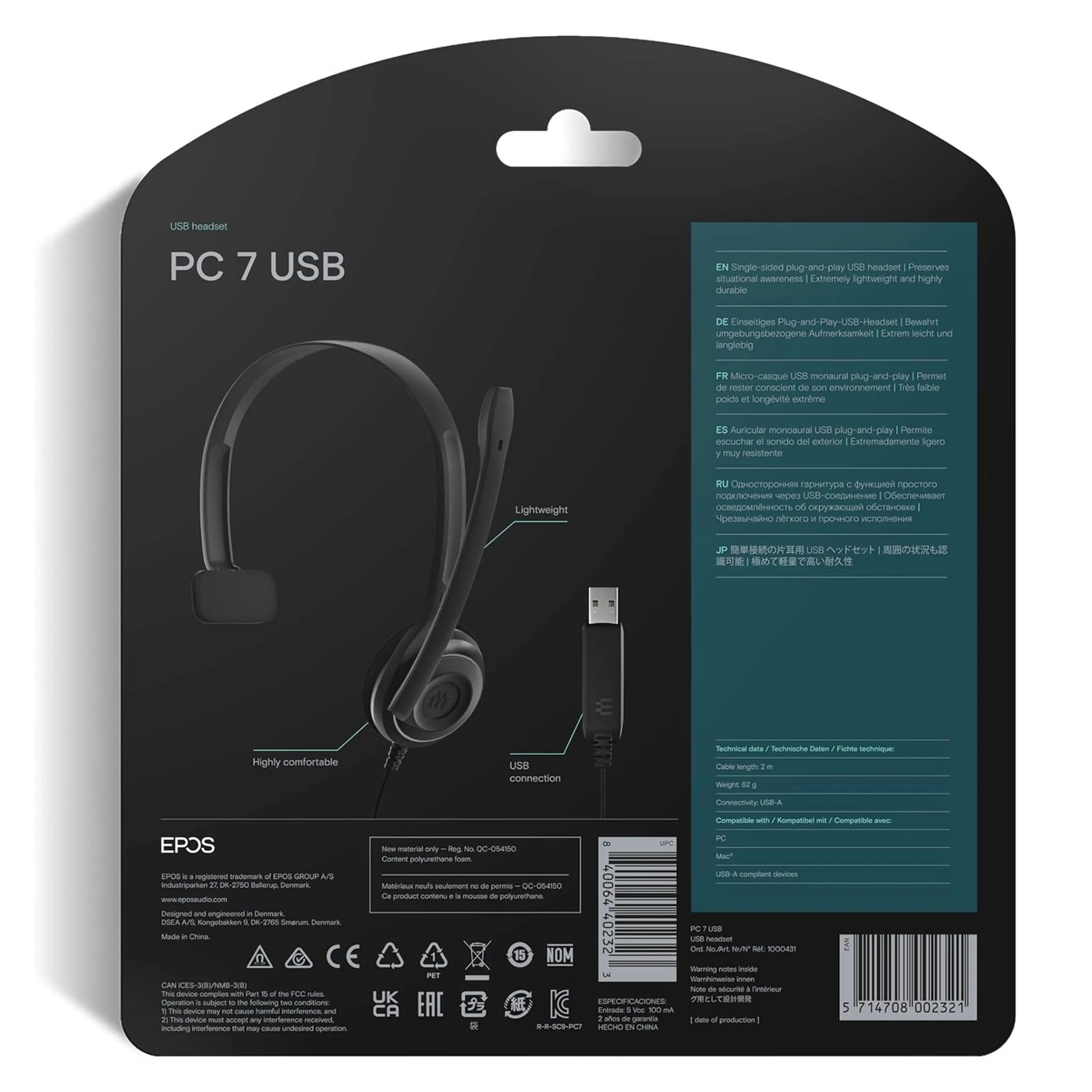 EPOS PC-7 dataheadset
