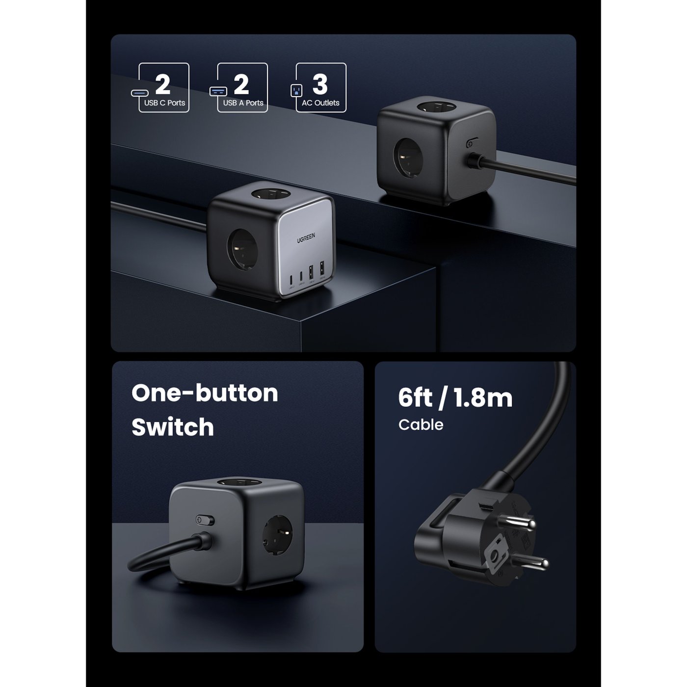 Ugreen DigiNest Cube Multilader 65 W