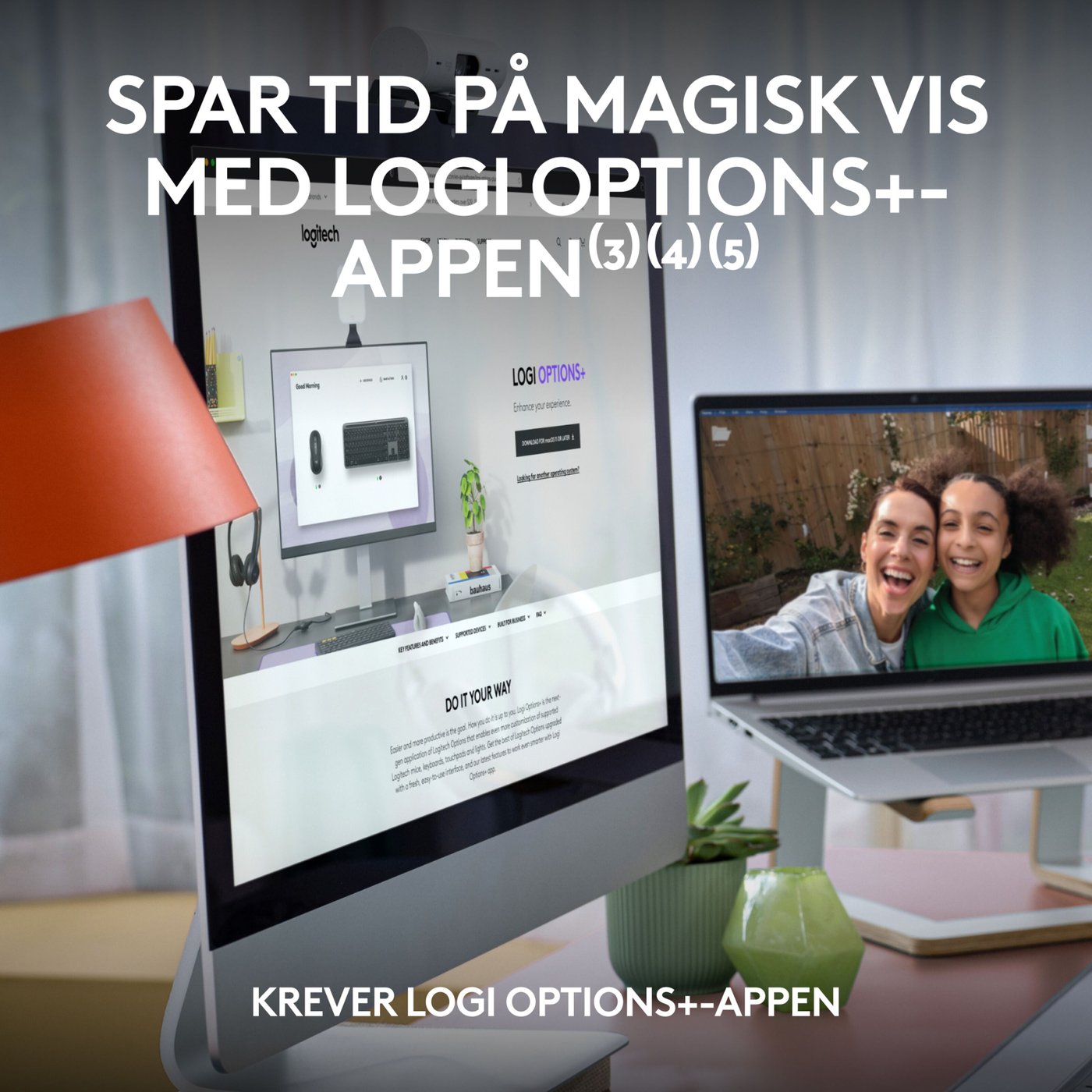 Logitech MK950 Signature Slim Trådløst tastatur og mus