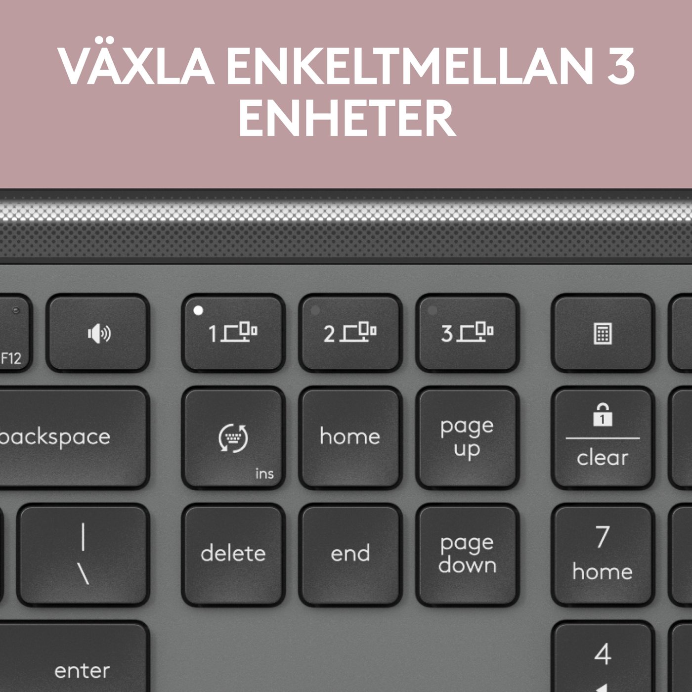 Logitech MK950 Signature Slim Trådlöst tangentbord och mus