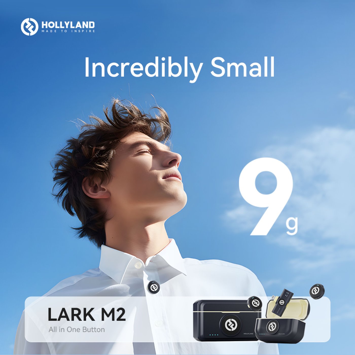 Hollyland Lark M2 Combo Trådløst mikrofonsystem