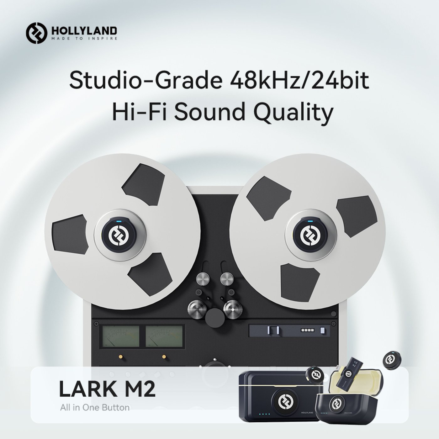 Hollyland Lark M2 Combo Trådløst mikrofonsystem