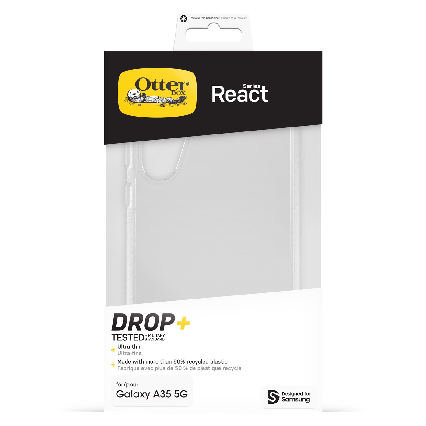 Otterbox React Fodral för Galaxy A35 5G Transparent