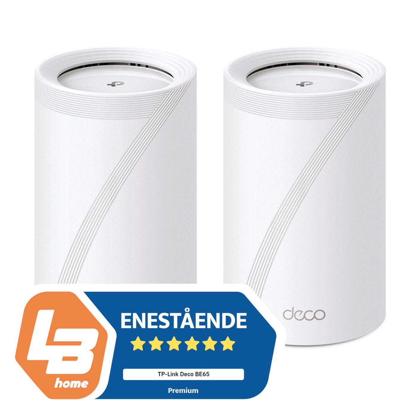 TP-link Deco BE65 Mesh-ruter med Wifi 7 BE9300 2-pk.