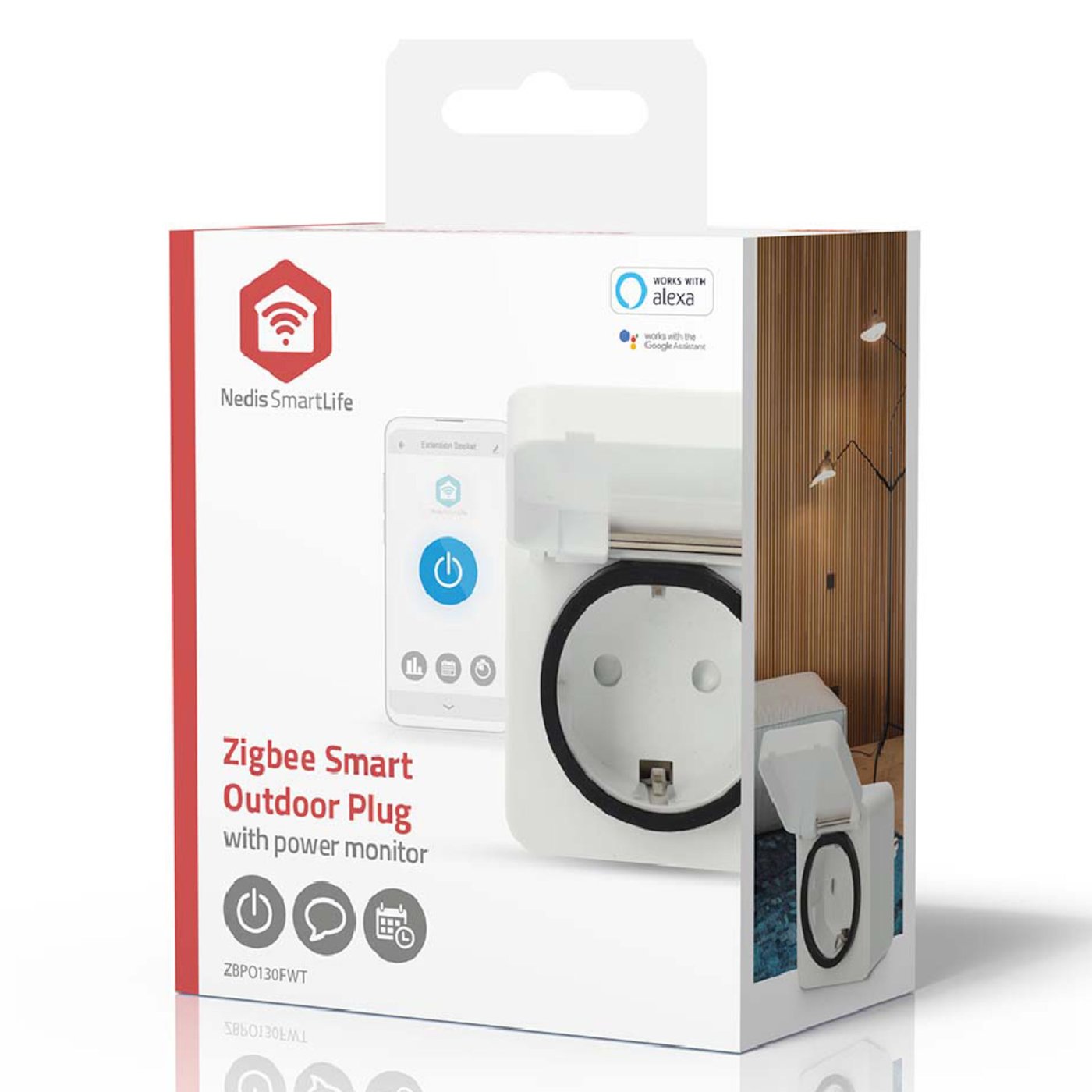 Nedis Zigbee Fjernstrømbryter for utendørsbruk 3680 W