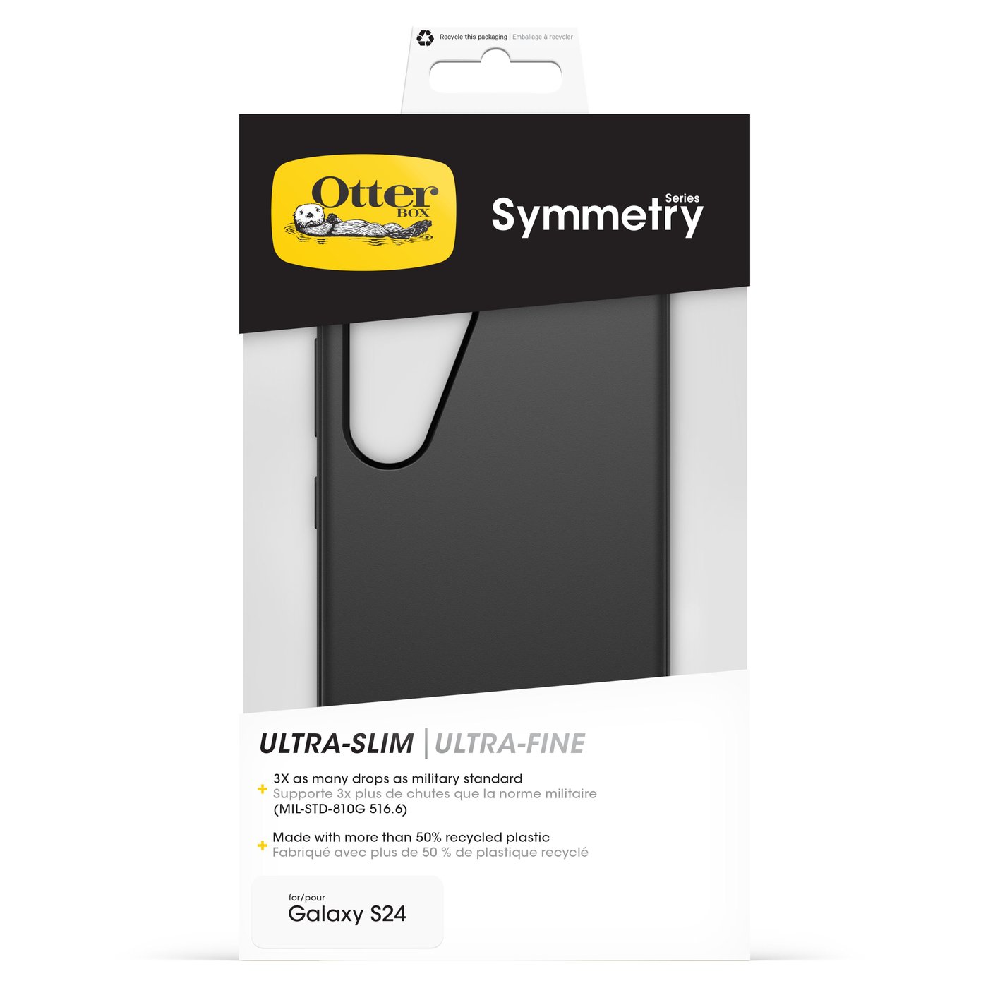 Otterbox Symmetry Tåligt skal för Galaxy S24 Svart