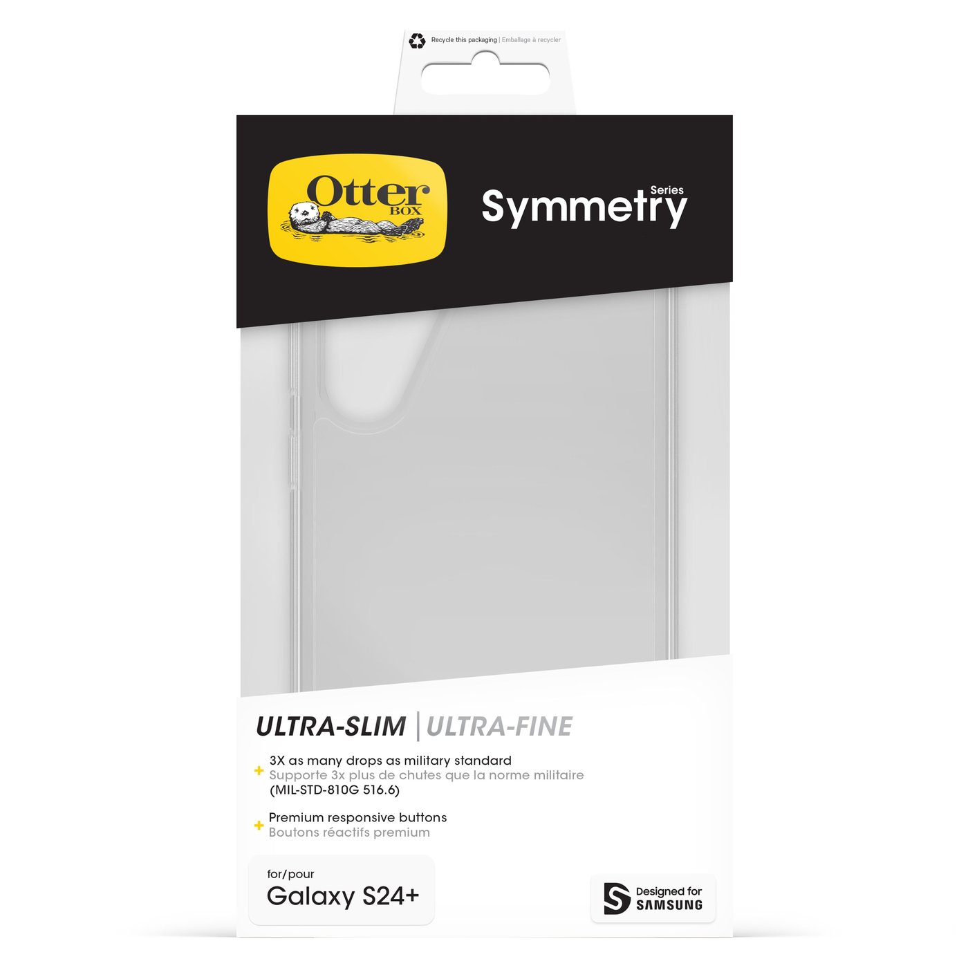 Otterbox Symmetry Tåligt skal för Galaxy S24 Plus Clear