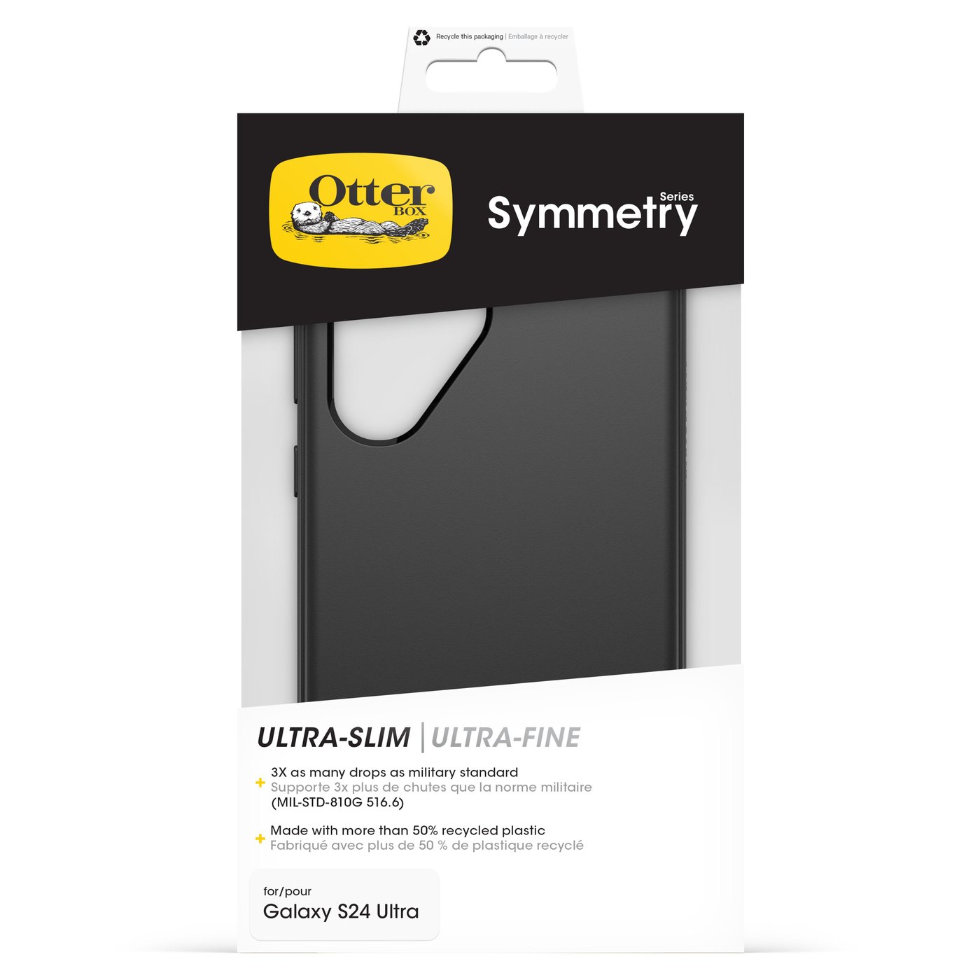 Otterbox Symmetry Tåligt skal för Galaxy S24 Ultra Svart