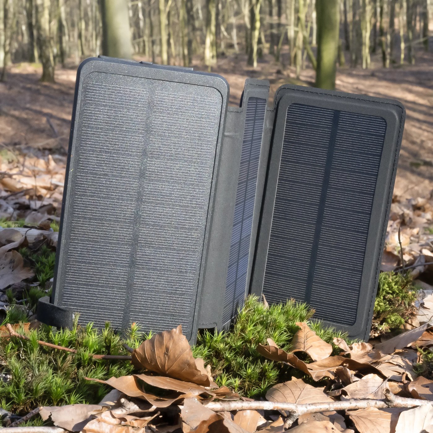 Linocell Powerbank med solcellelading 20 W 8000 mAh