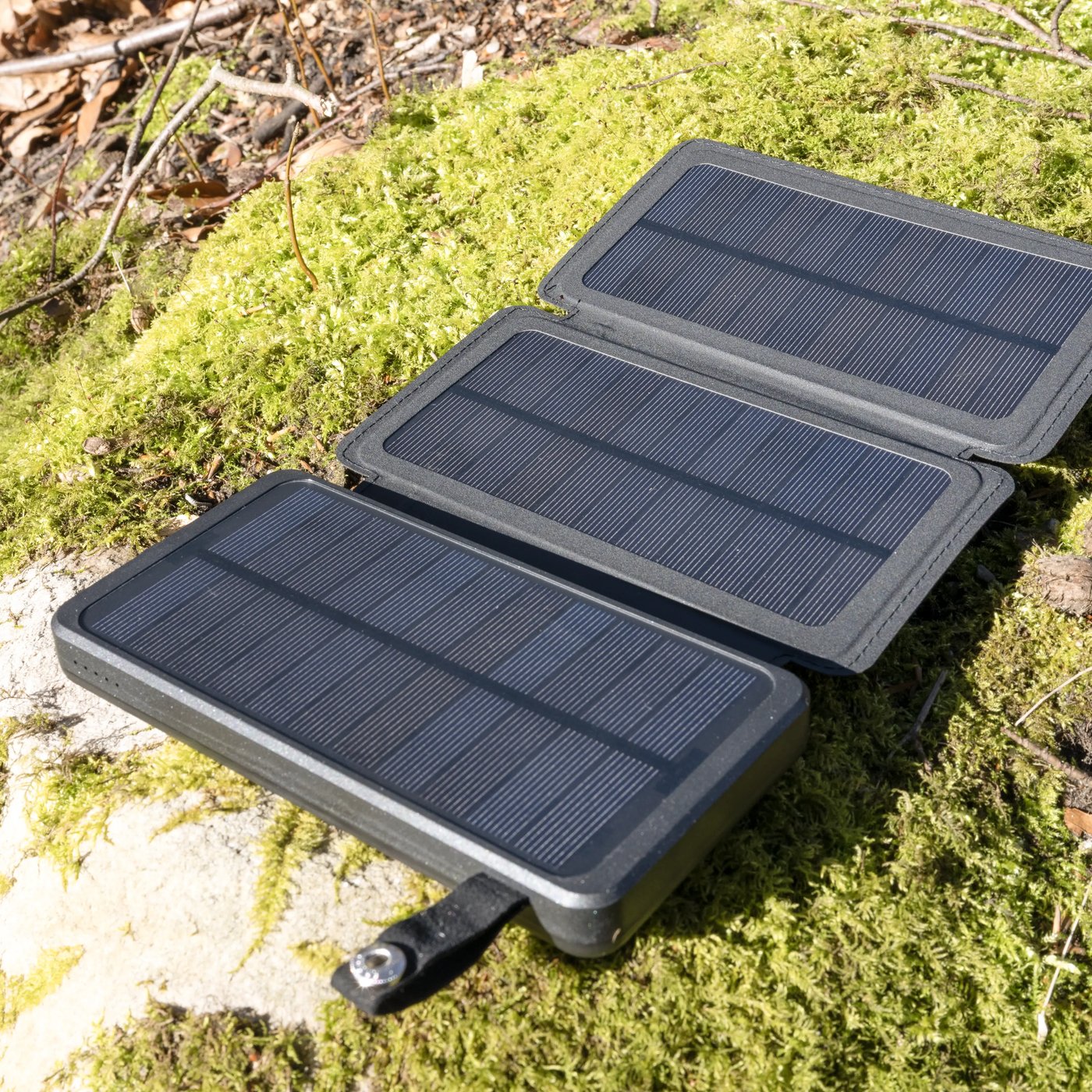 Linocell Powerbank med solcellelading 20 W 8000 mAh
